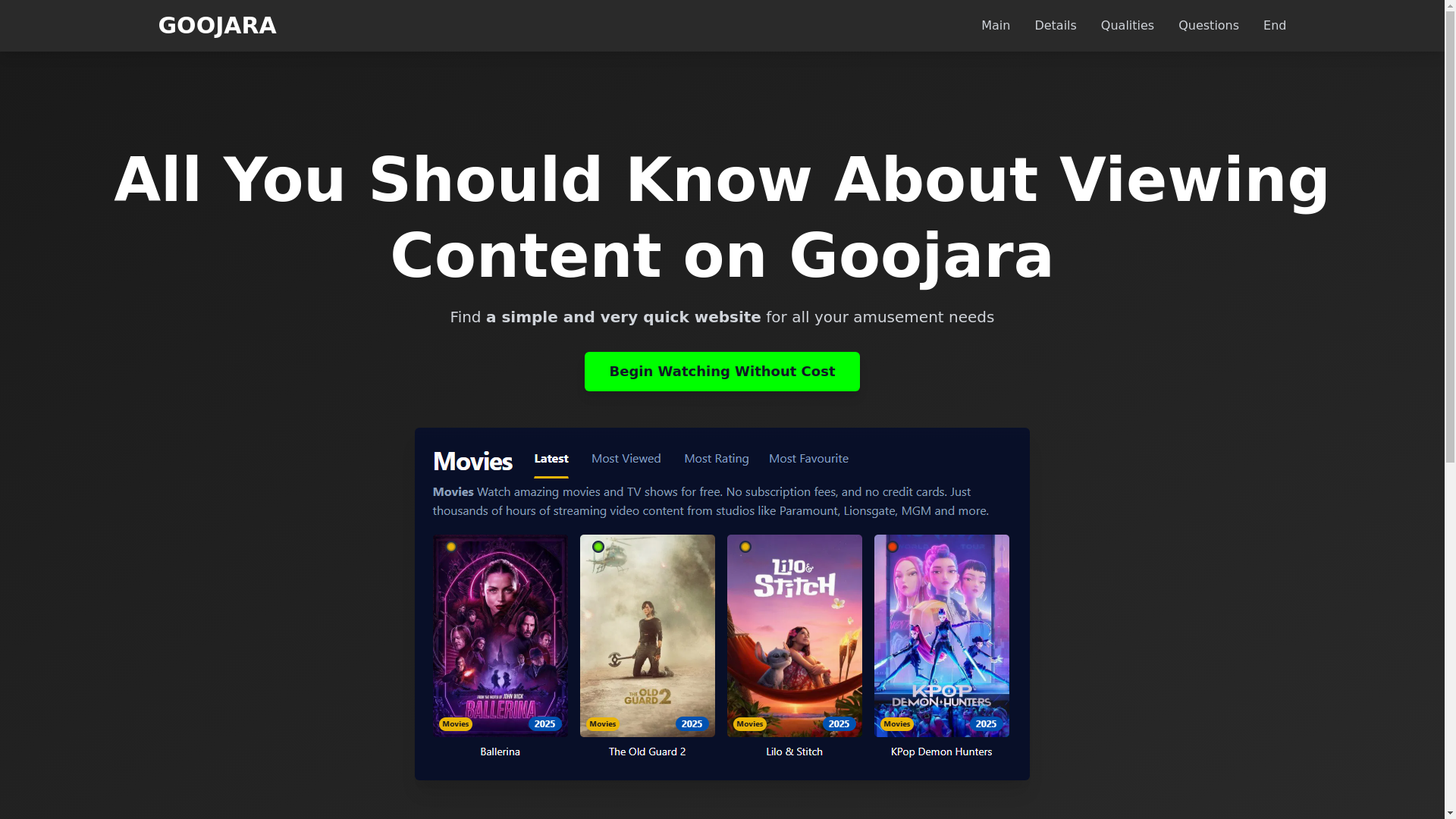 website screenshot of https://goojara-4nhl.pages.dev/