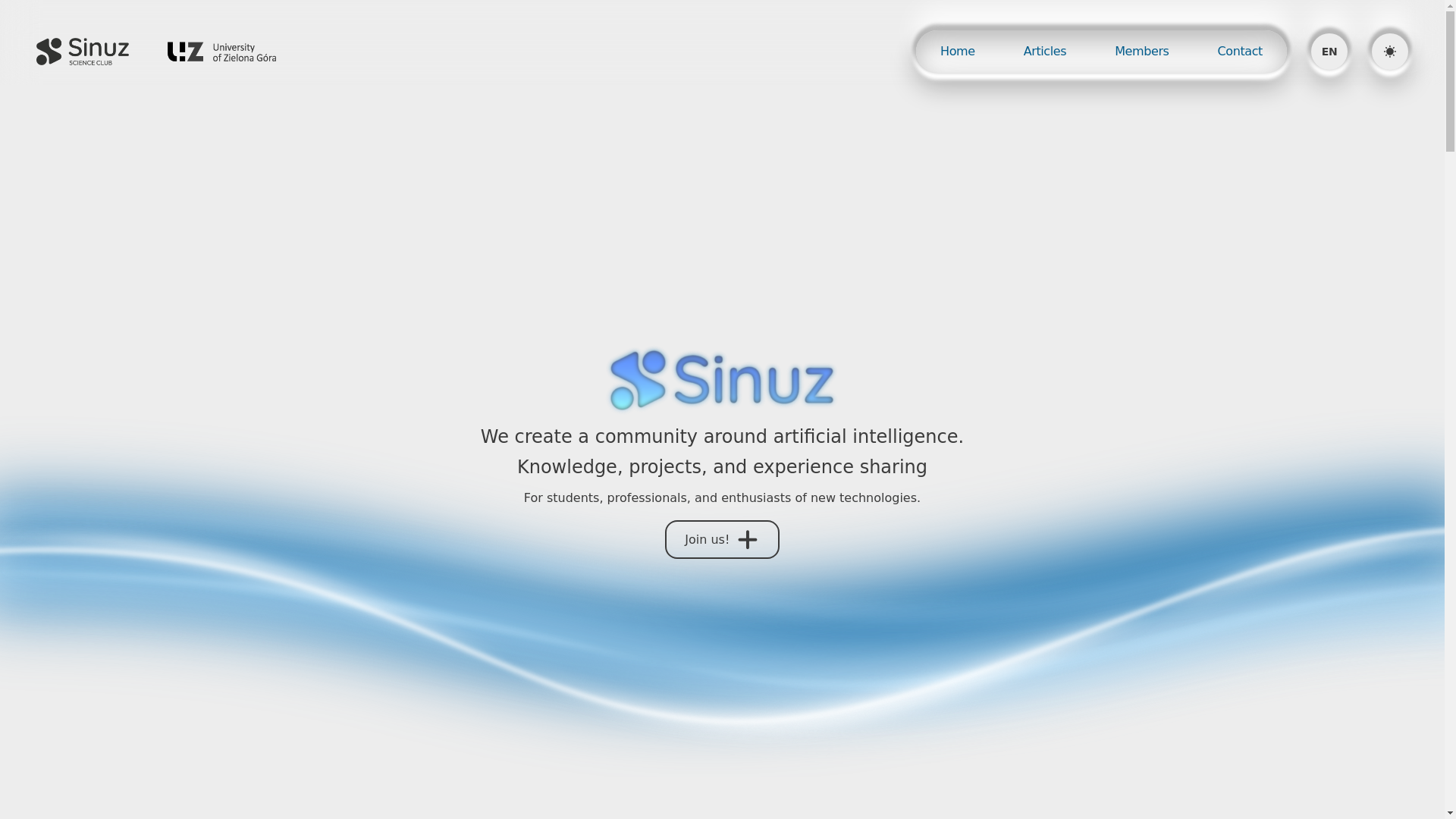 website screenshot of https://sinuz.issi.uz.zgora.pl/