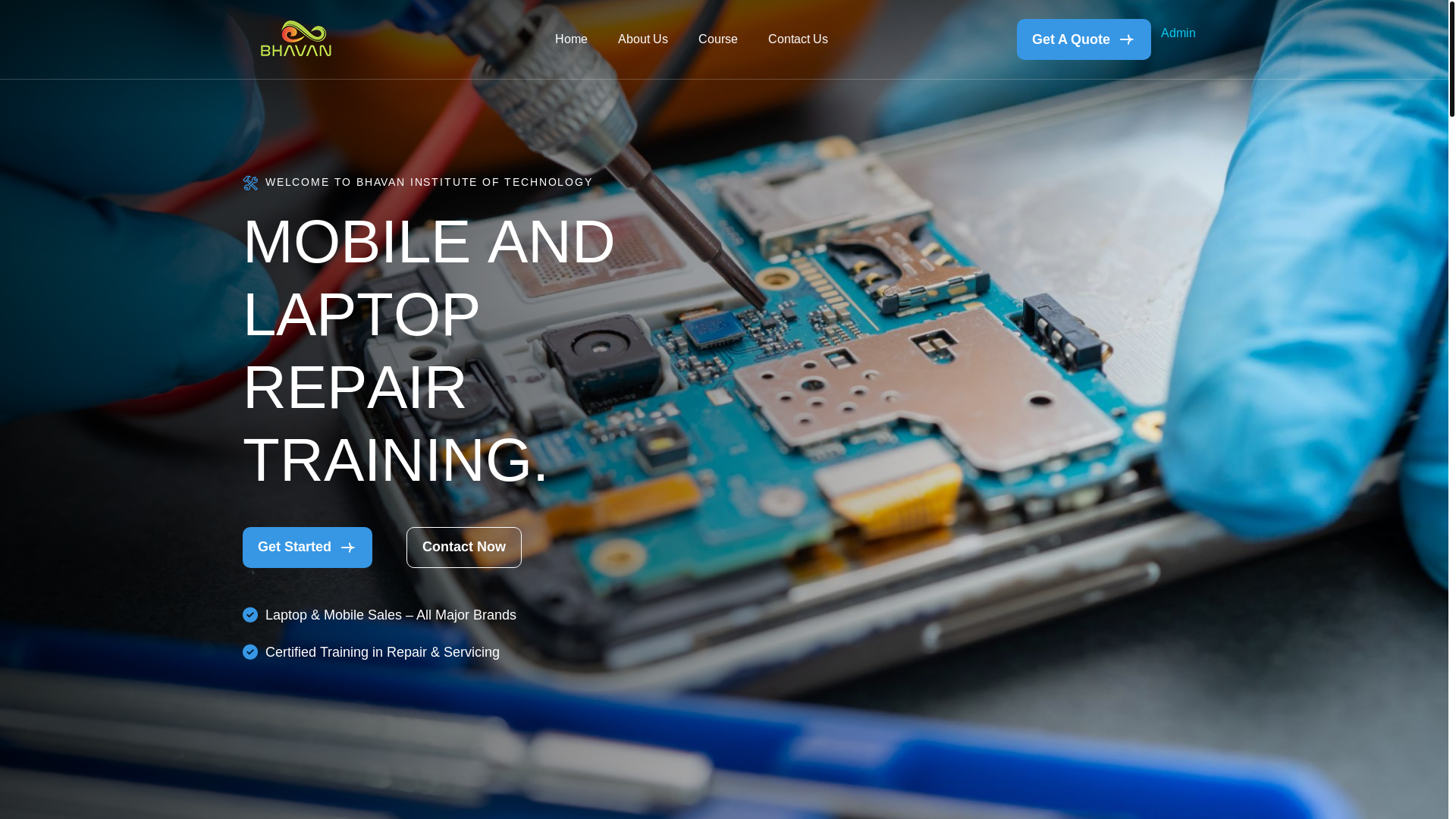 website screenshot of https://bhavaninstituteoftechnology.in/