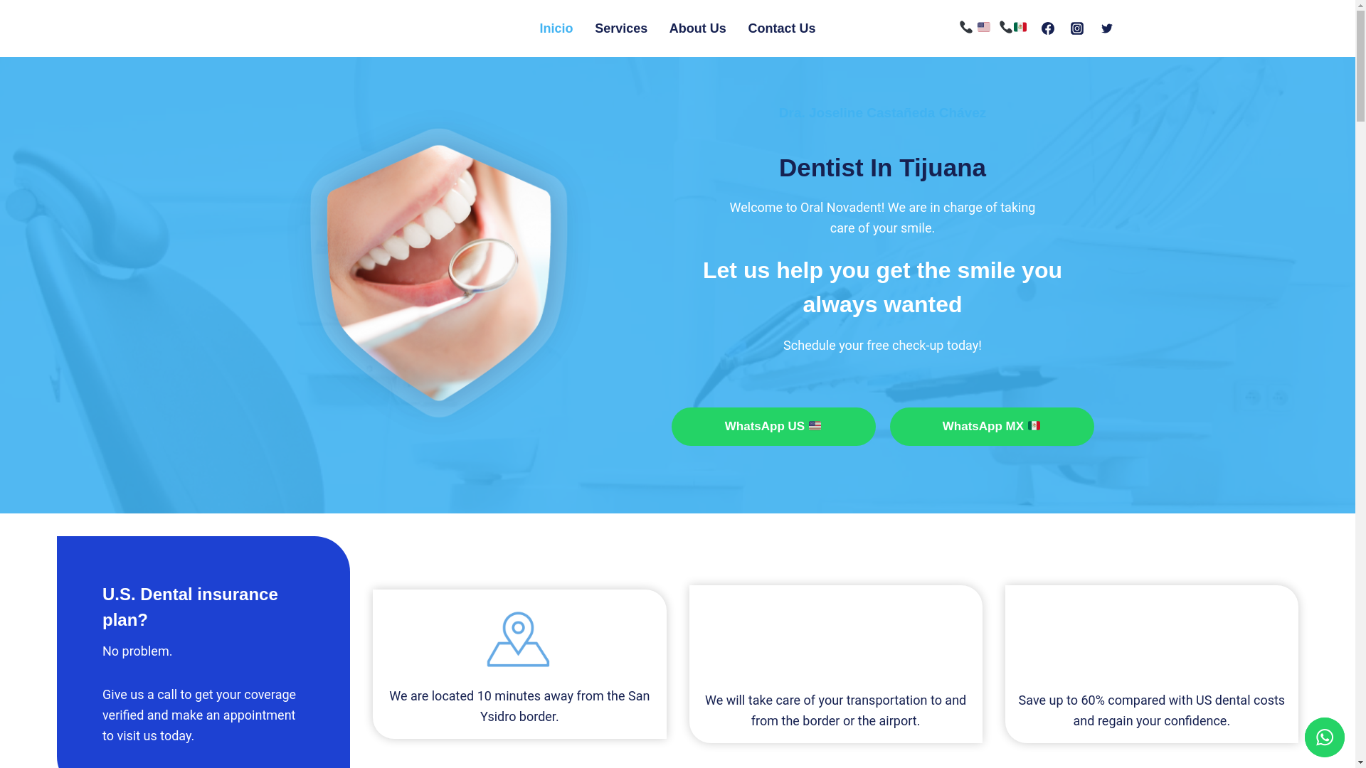 website screenshot of https://dentiststijuanamx.com/