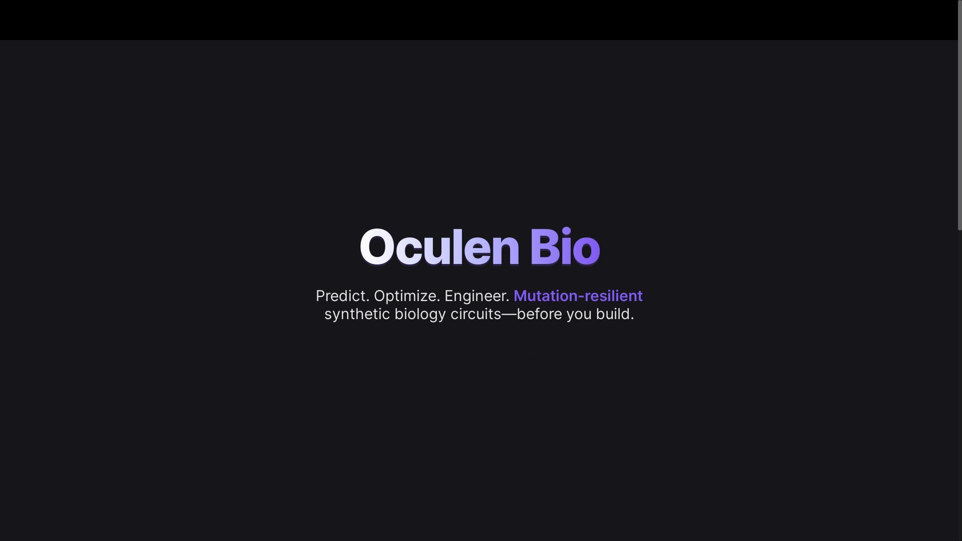 website screenshot of https://oculen.bio/