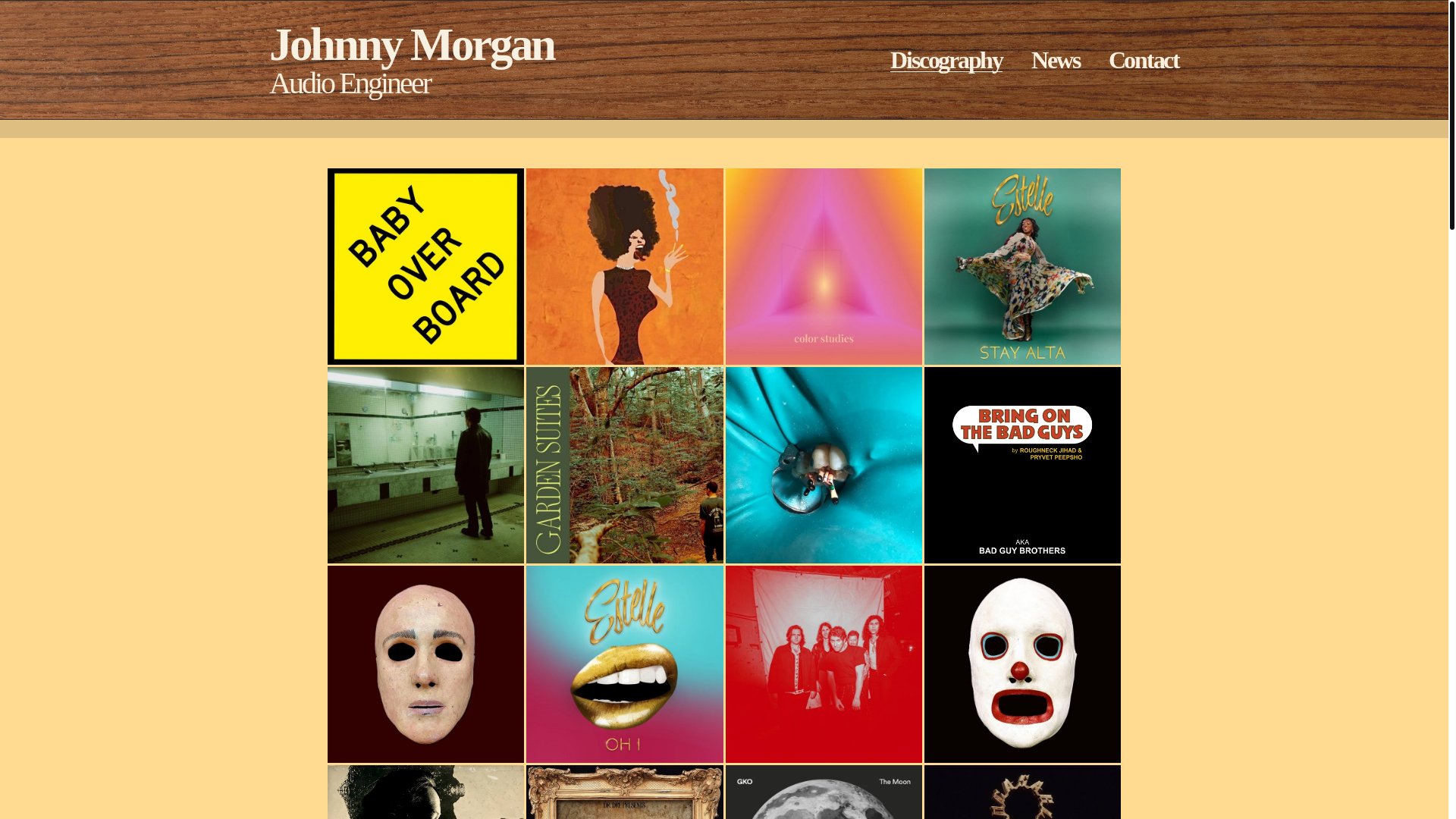 website screenshot of https://johnnytheaudioengineer.com/