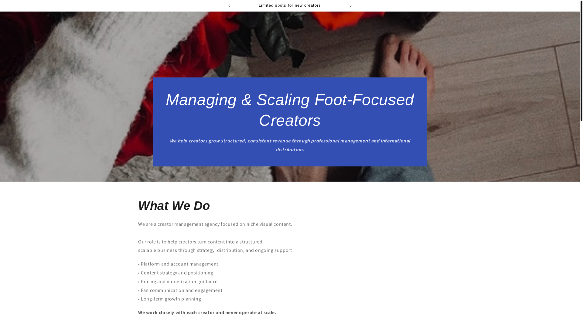 website screenshot of https://rosaliastudios.com/