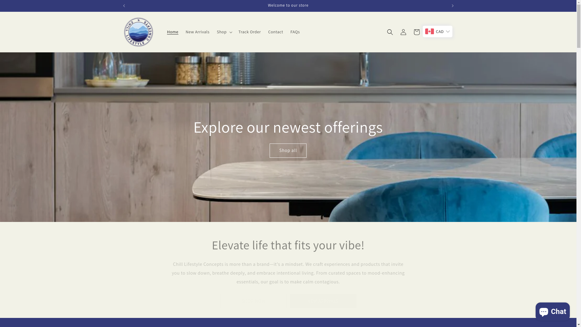 website screenshot of https://chill-lifestyle-concepts.com/