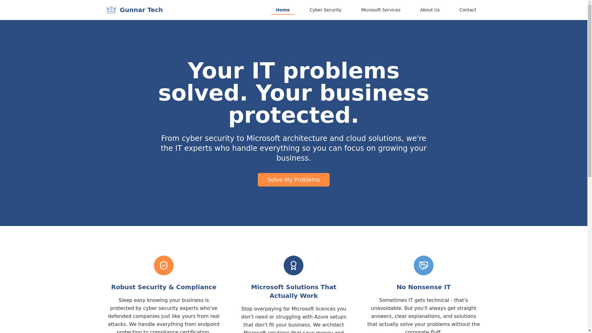 website screenshot of https://gunnar-tech-com.pages.dev/