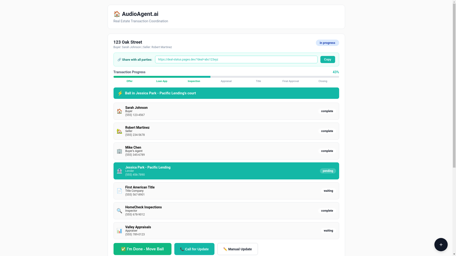 website screenshot of https://deal-status.pages.dev/