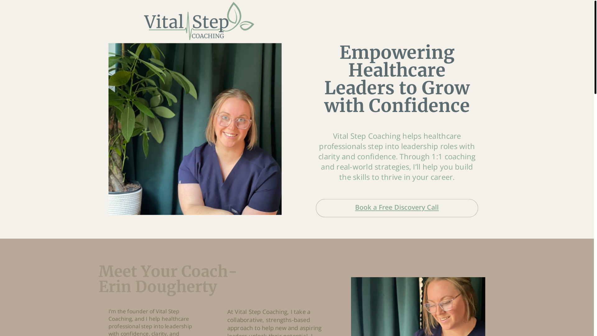 website screenshot of https://vitalstepcoaching.com/