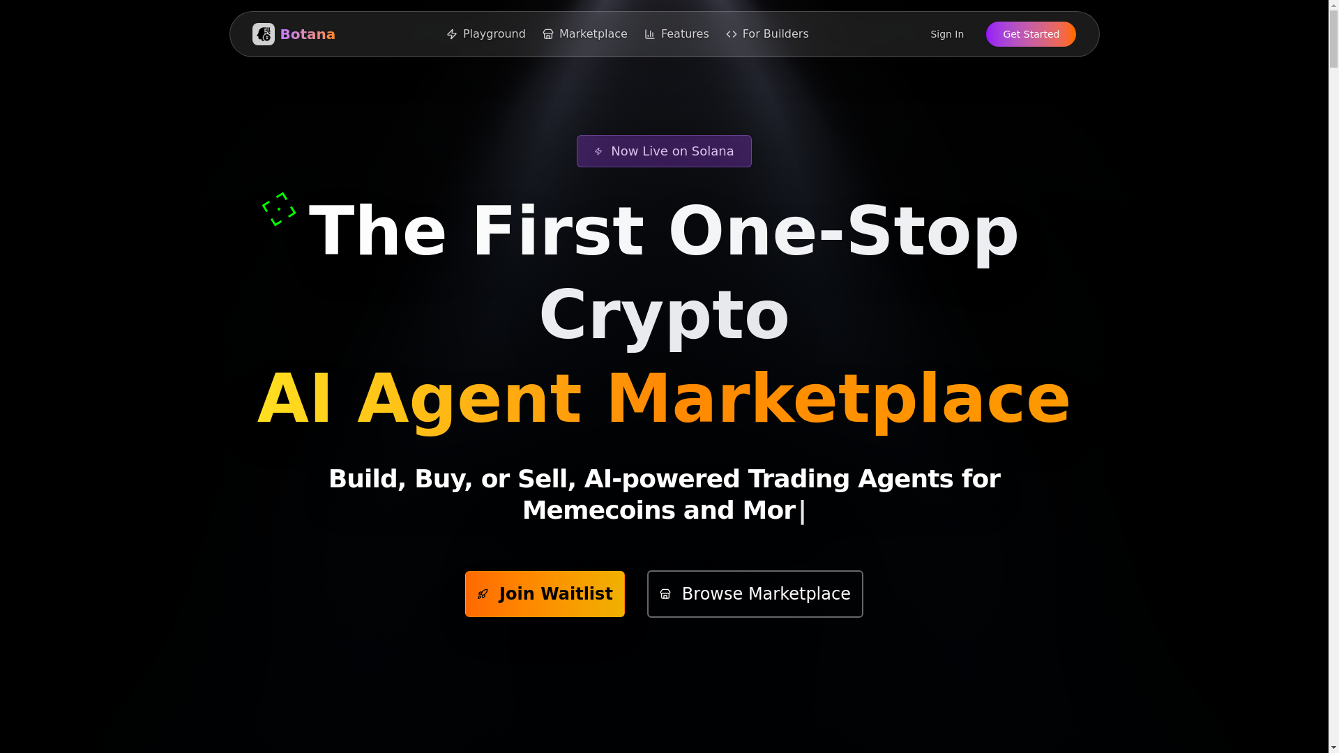 website screenshot of https://botana.pages.dev/