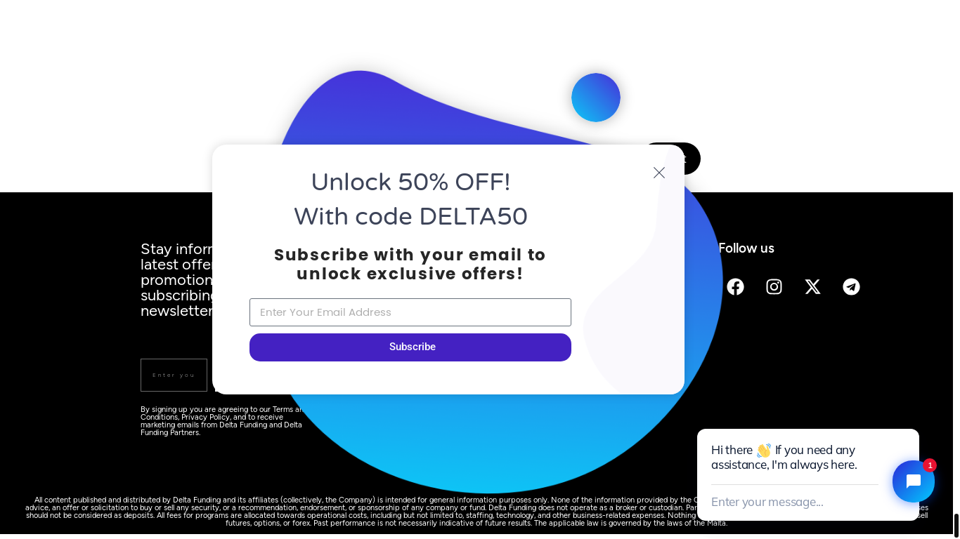 website screenshot of http://deltafundingfx.com/
