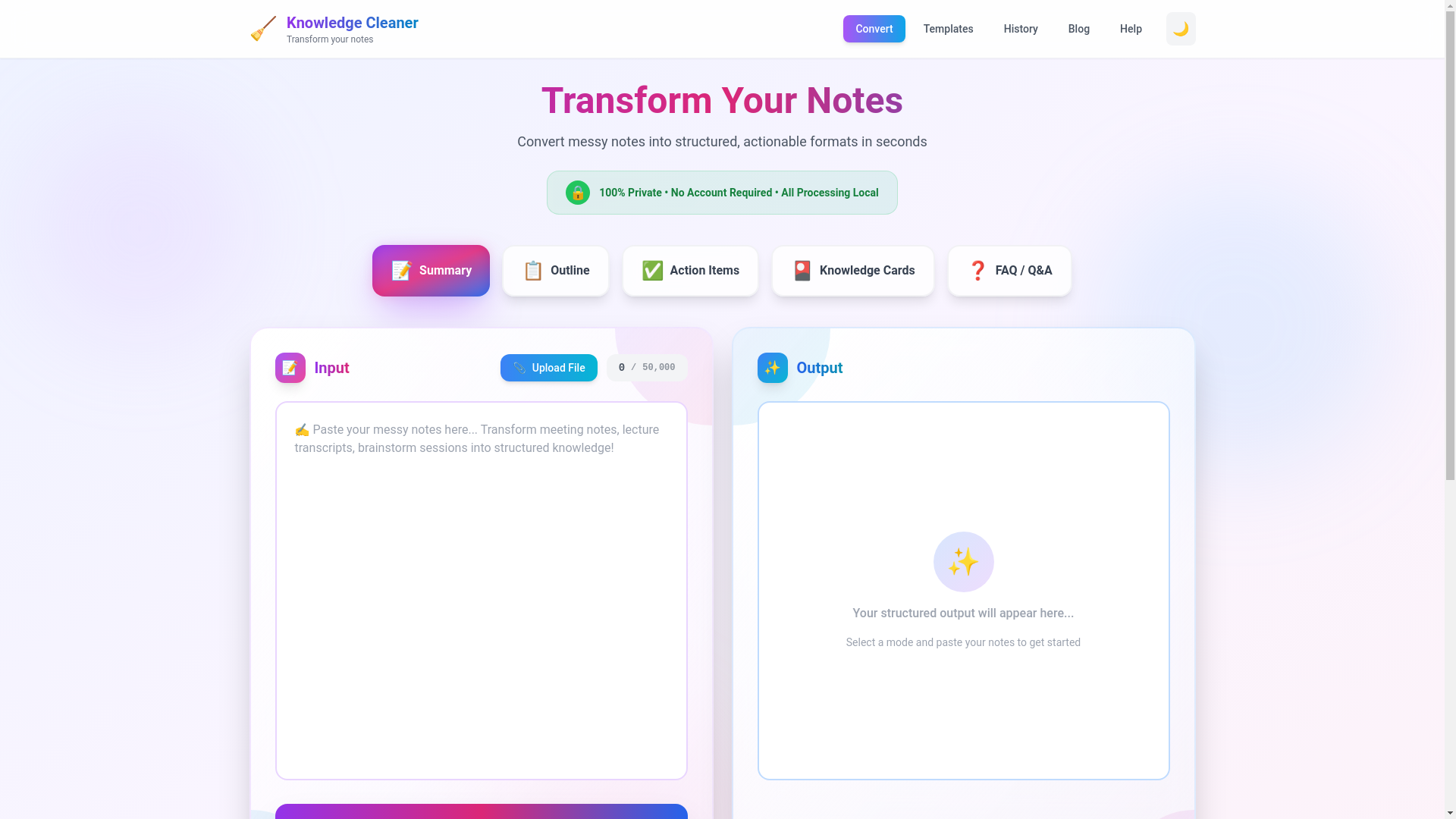 website screenshot of https://knowledgecleaner.com/