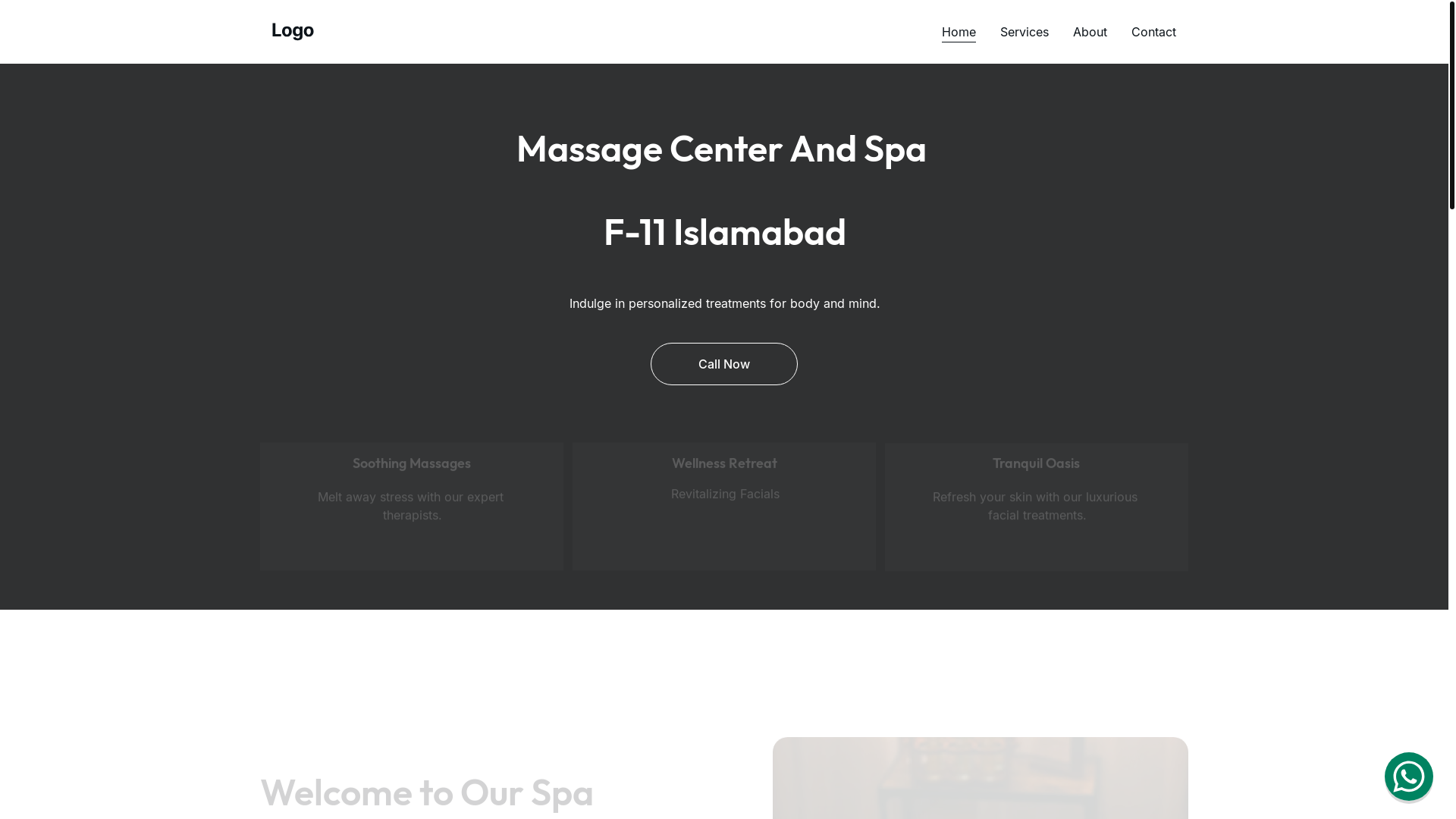 website screenshot of https://massagecenterspaf-11.store/