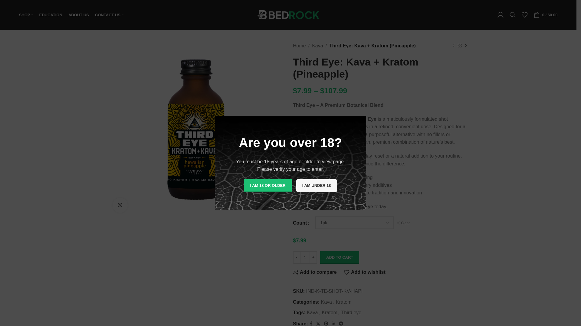 website screenshot of https://tastebedrockbotanicals.com/