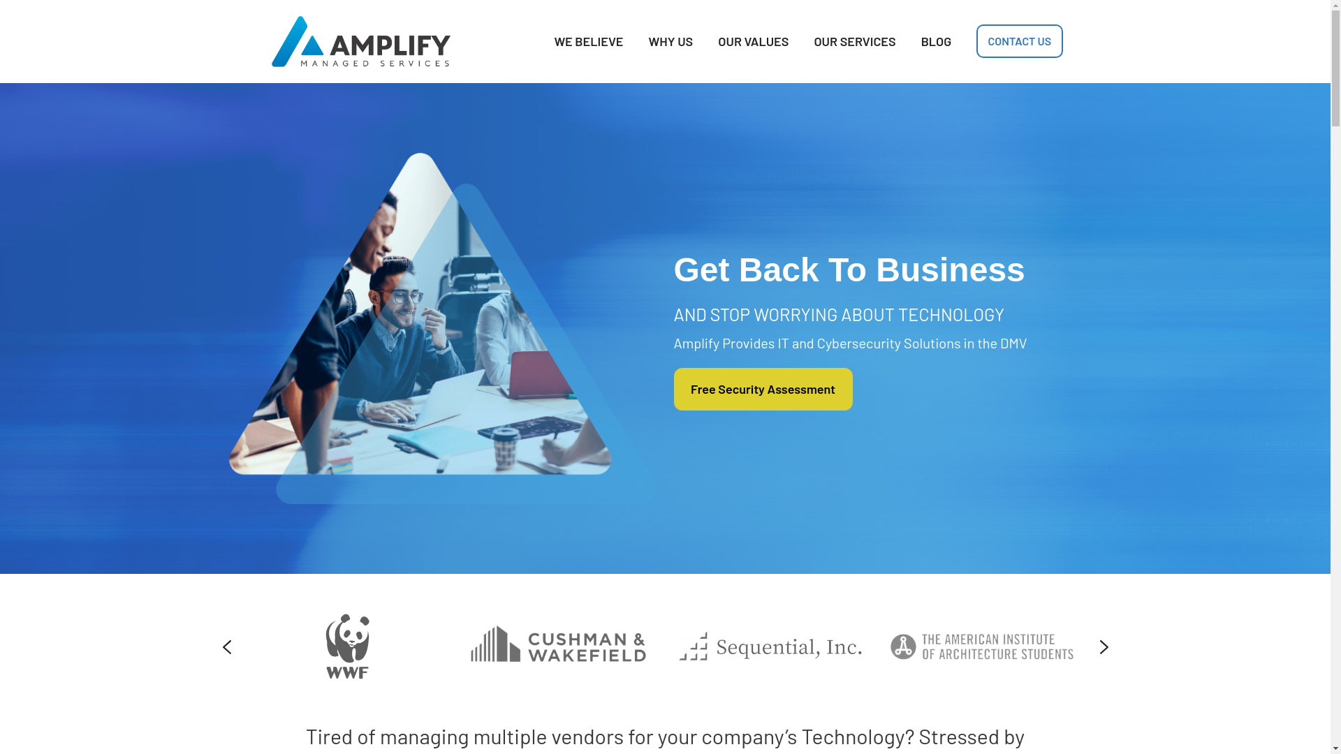 website screenshot of https://amplifysecuritytraining.com/