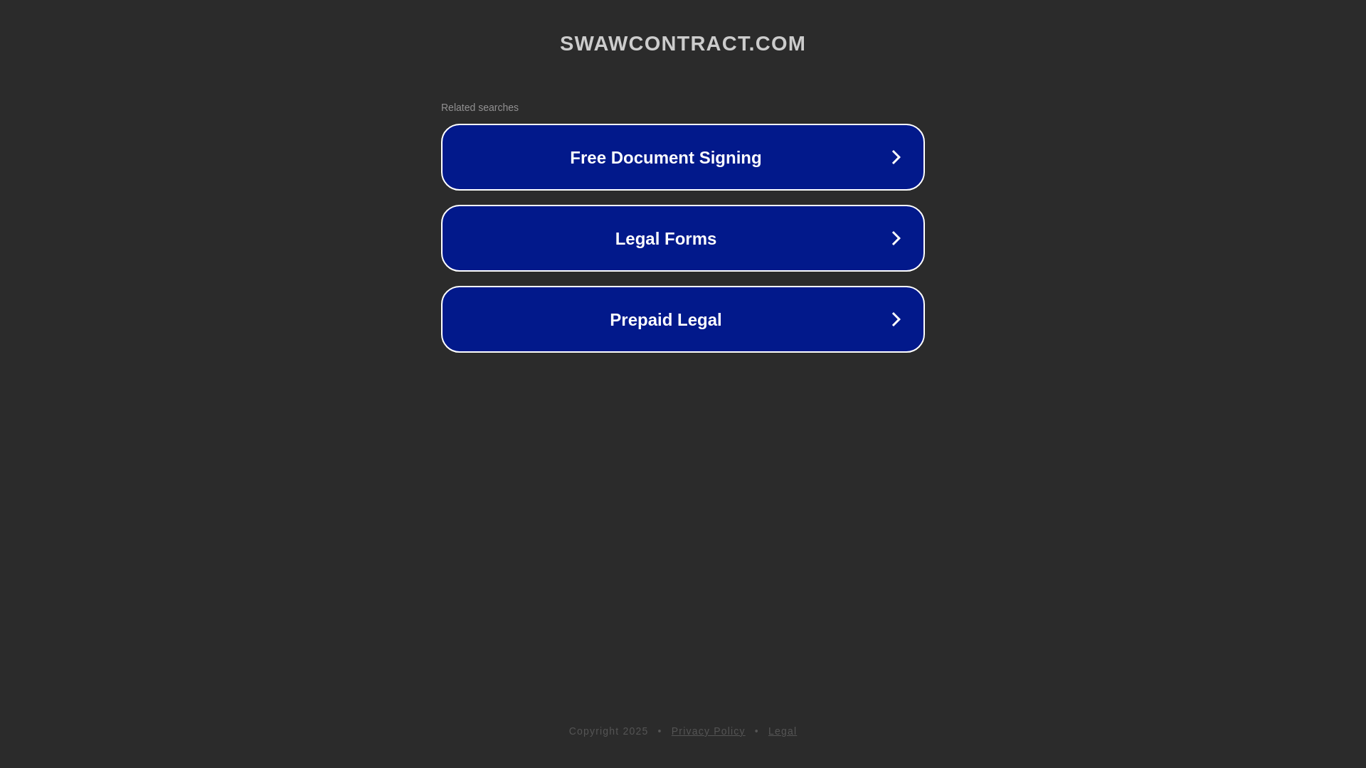 website screenshot of https://swawcontract.com/