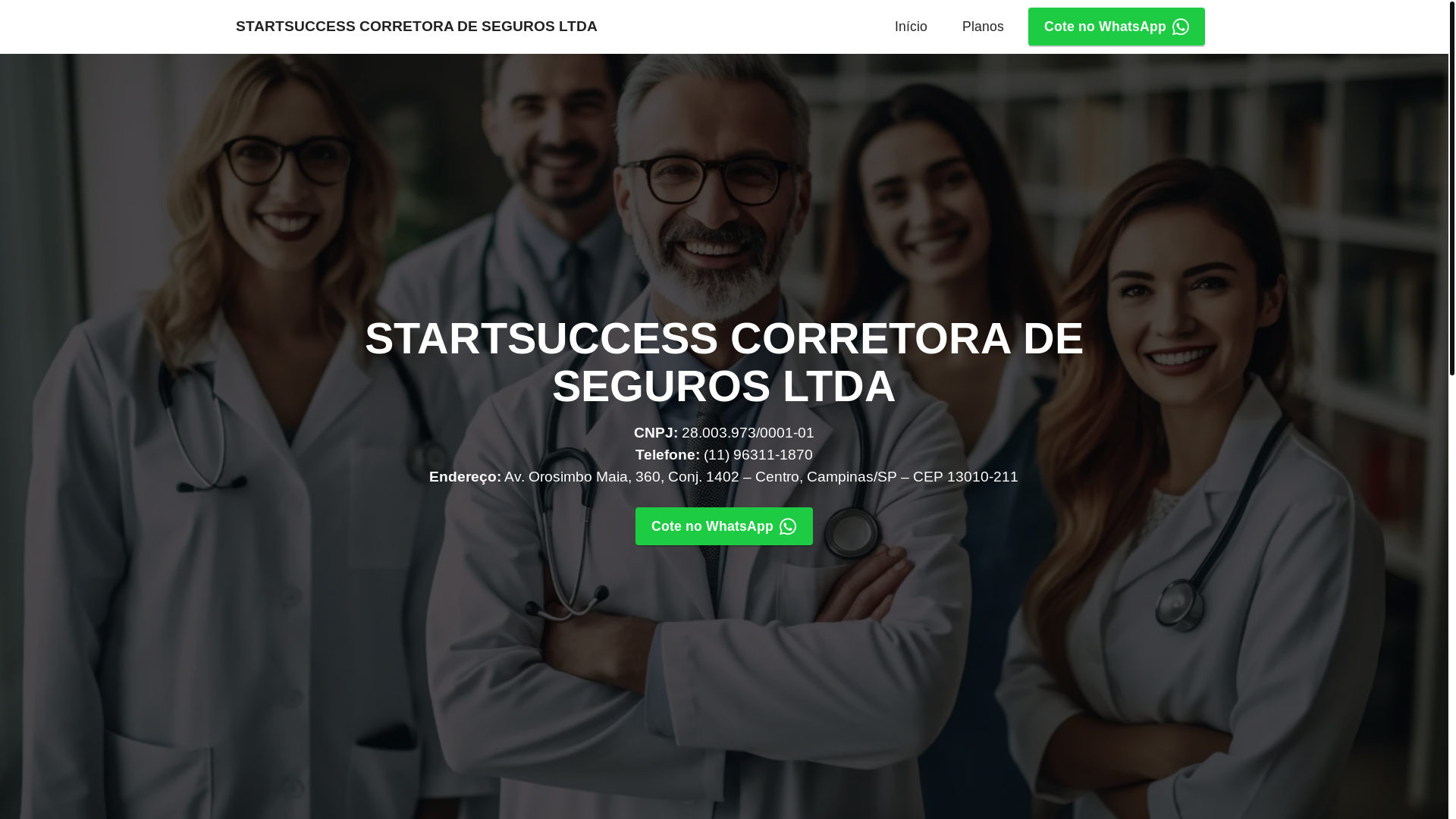 website screenshot of https://startplanodesaude.com.br/
