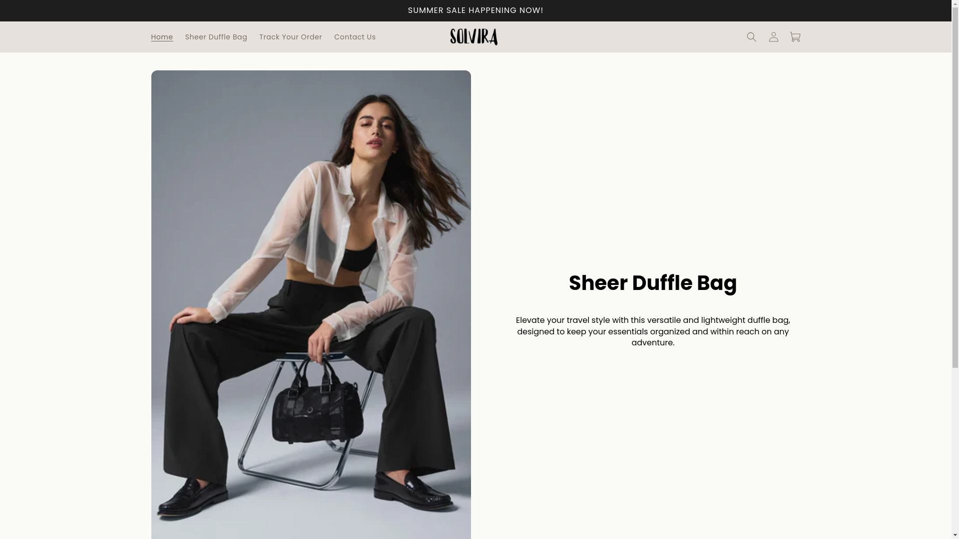 website screenshot of https://shopsolvira.com/