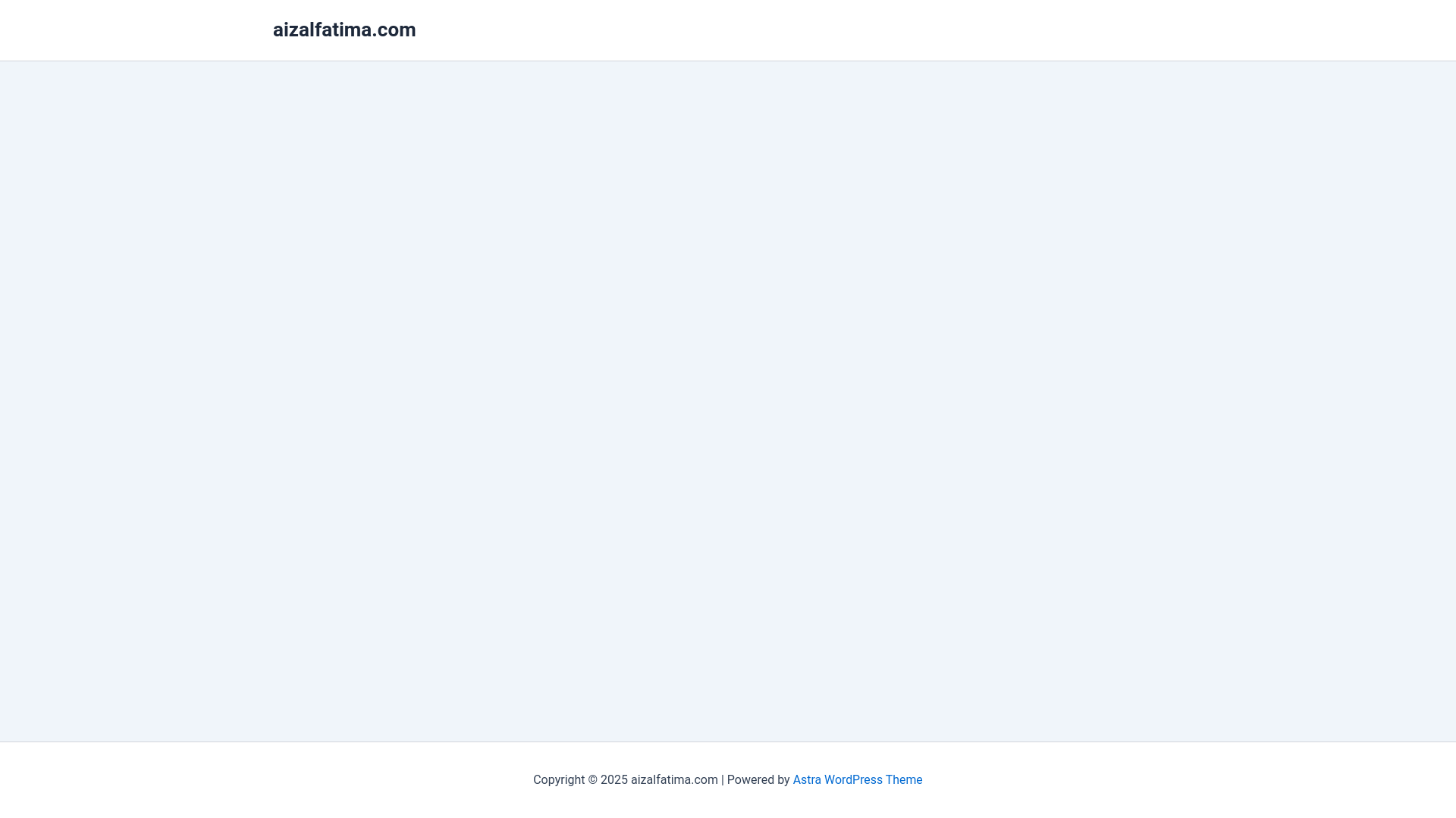 website screenshot of https://aizalfatima.com/