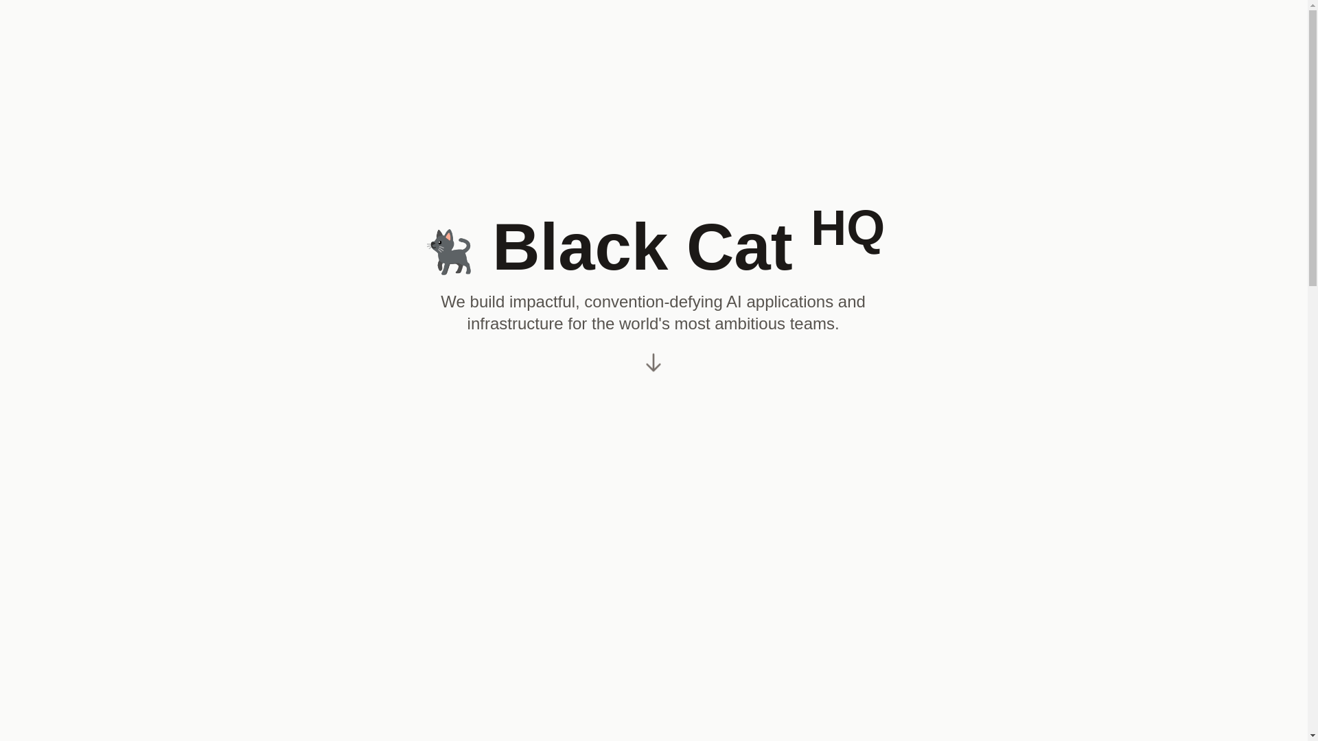 website screenshot of https://blackcathq.com/