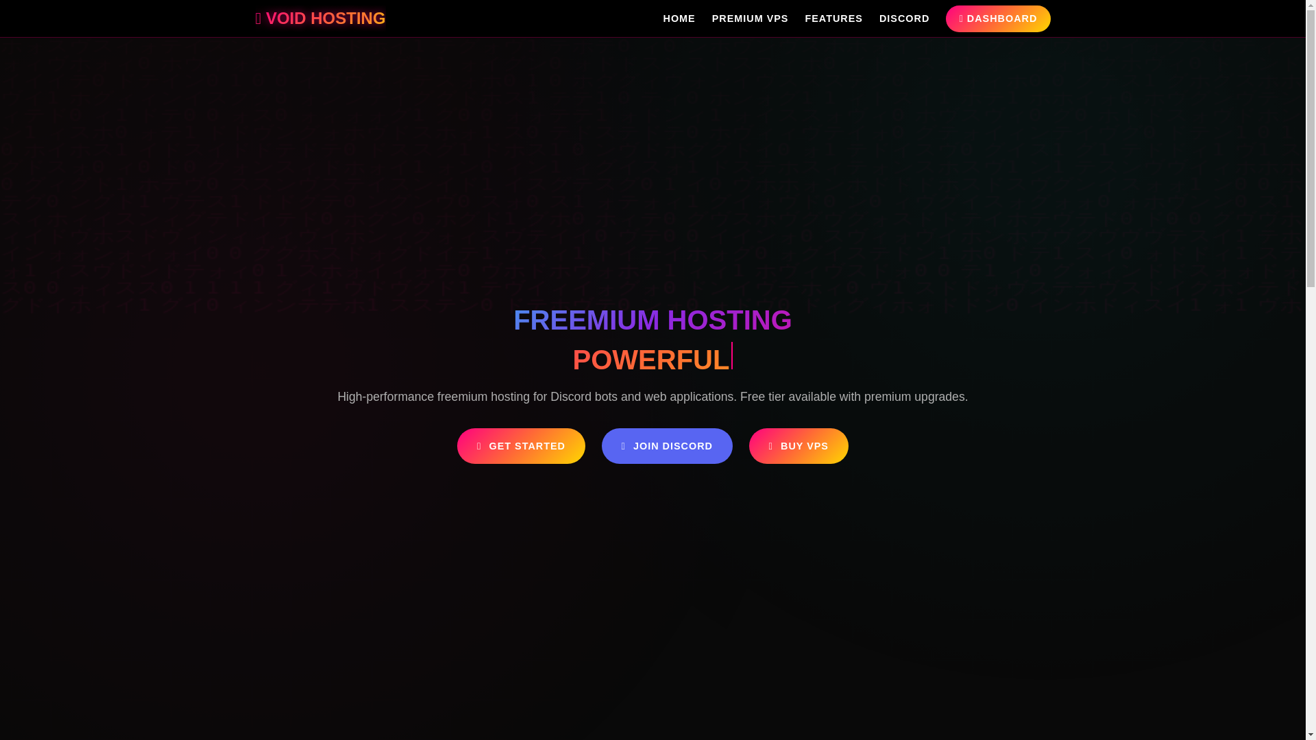 website screenshot of https://voidhosting.vip/