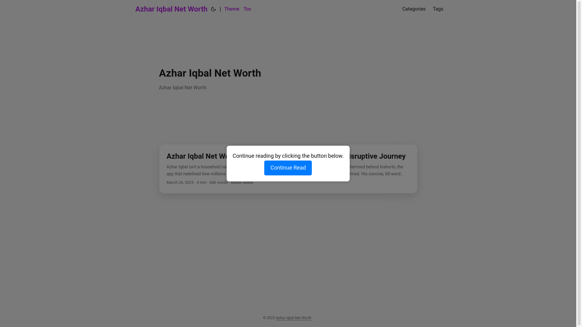 website screenshot of https://azhar-iqbal-net-worth.pages.dev/