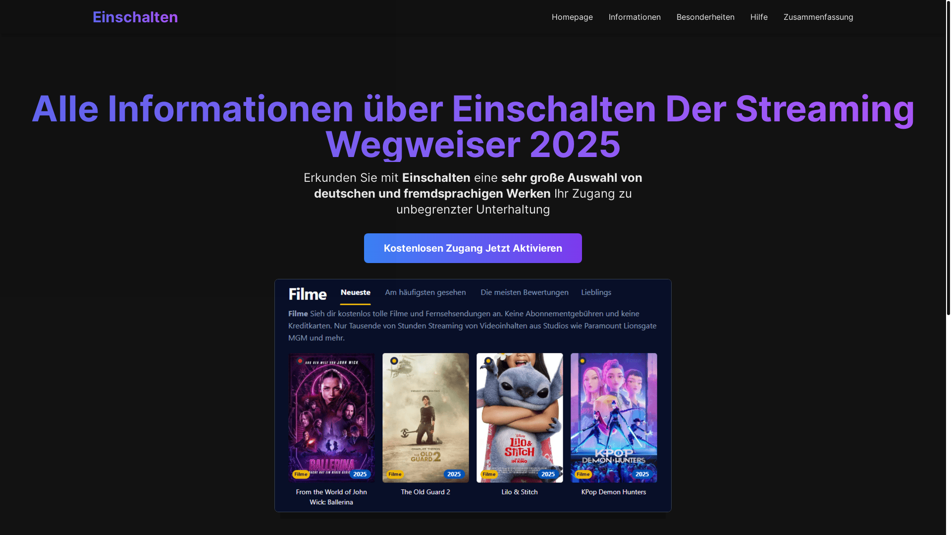 website screenshot of https://einschalten-klvg.pages.dev/