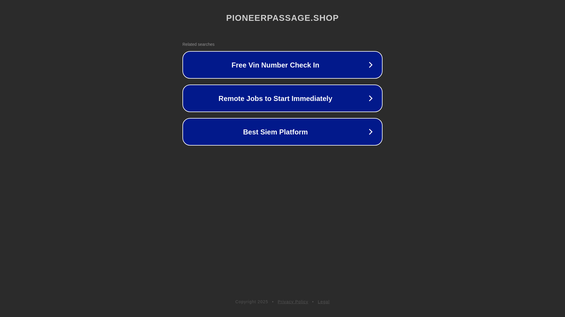 website screenshot of https://pioneerpassage.shop/