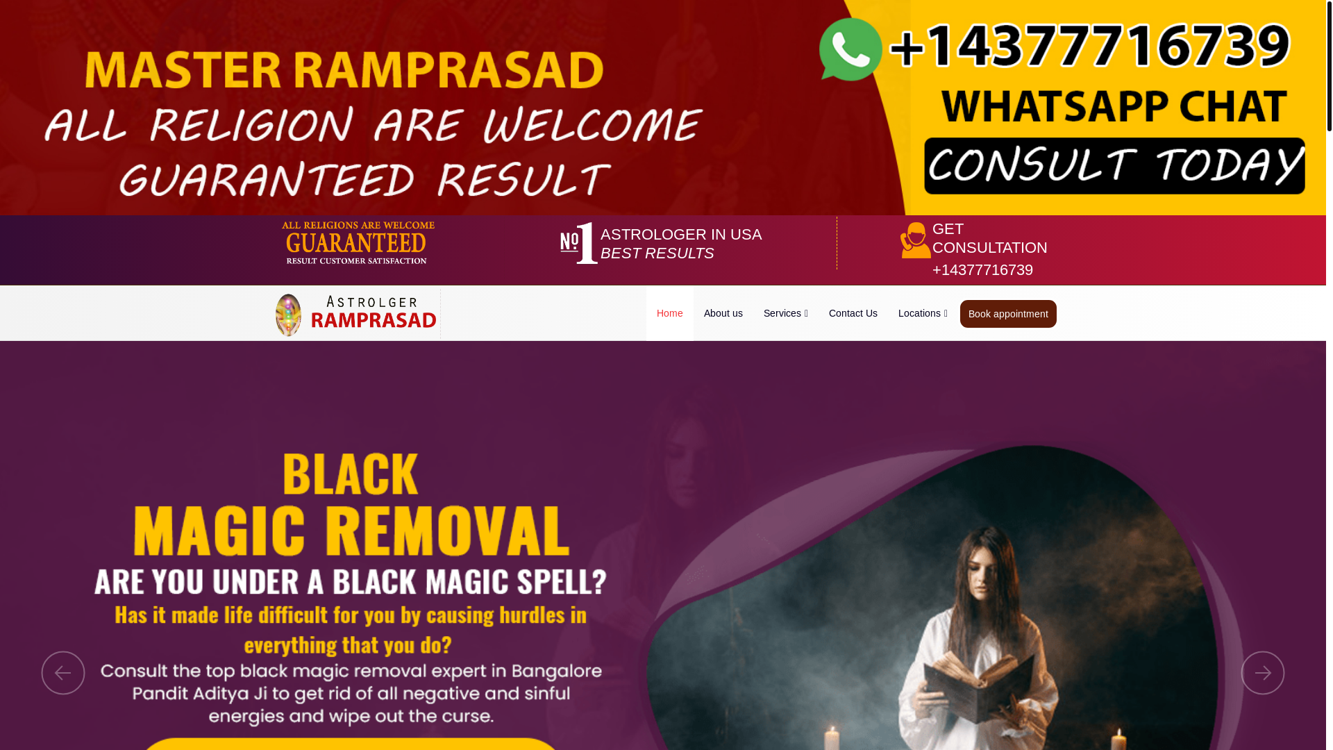 website screenshot of https://psychicreader-ramprasad.com/