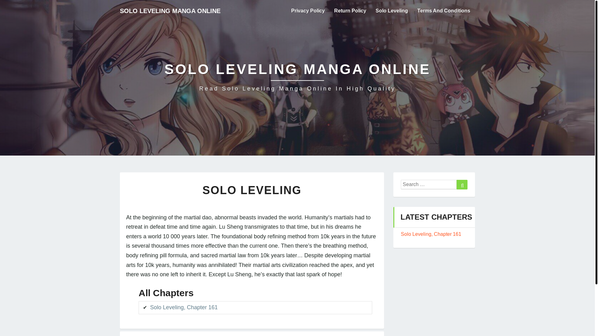 website screenshot of https://read-thesololeveling.com/