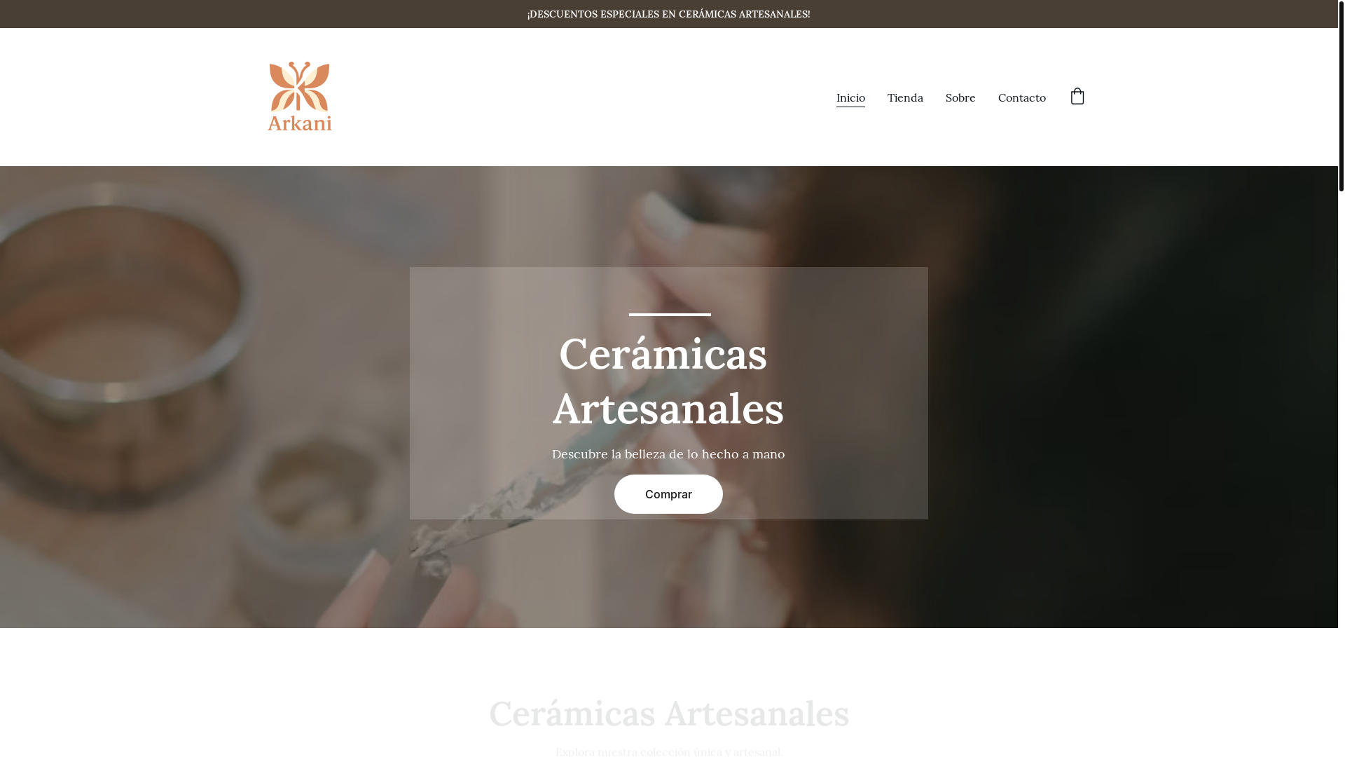 website screenshot of https://arkani.art/