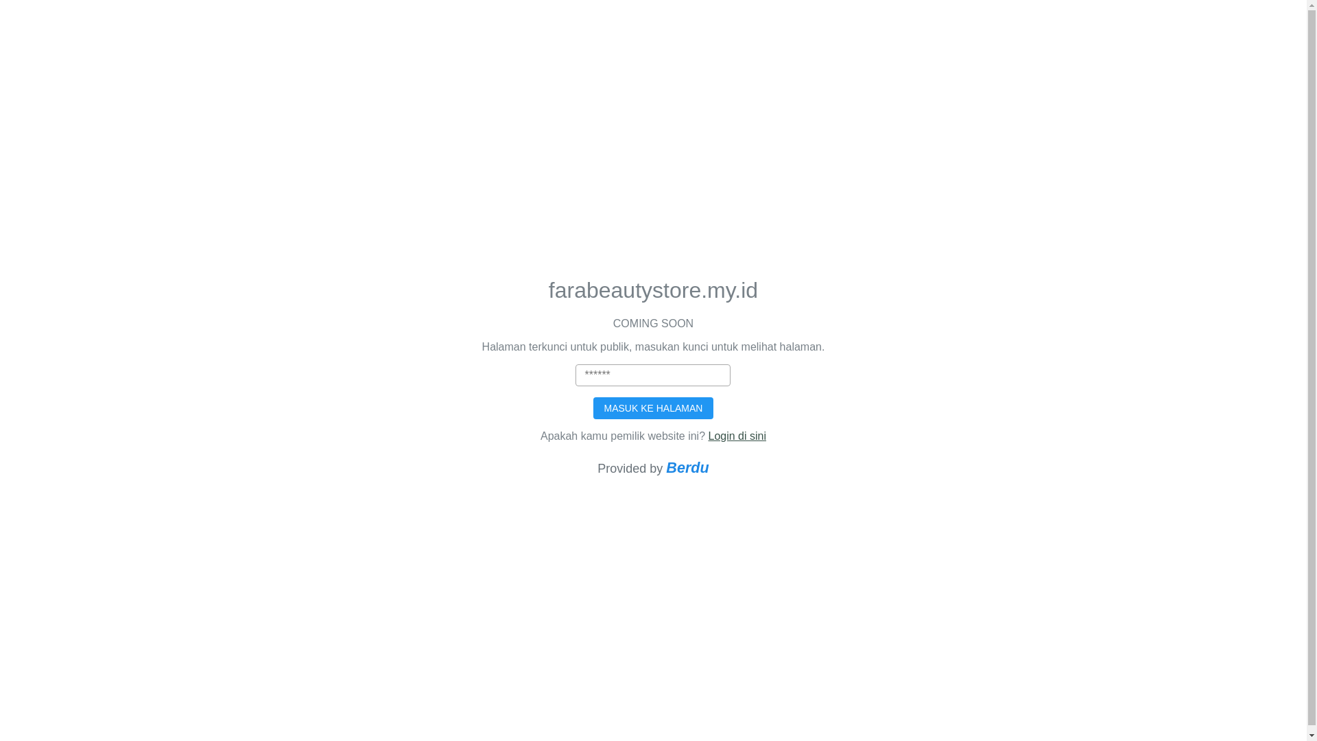 website screenshot of https://farabeautystore.my.id/