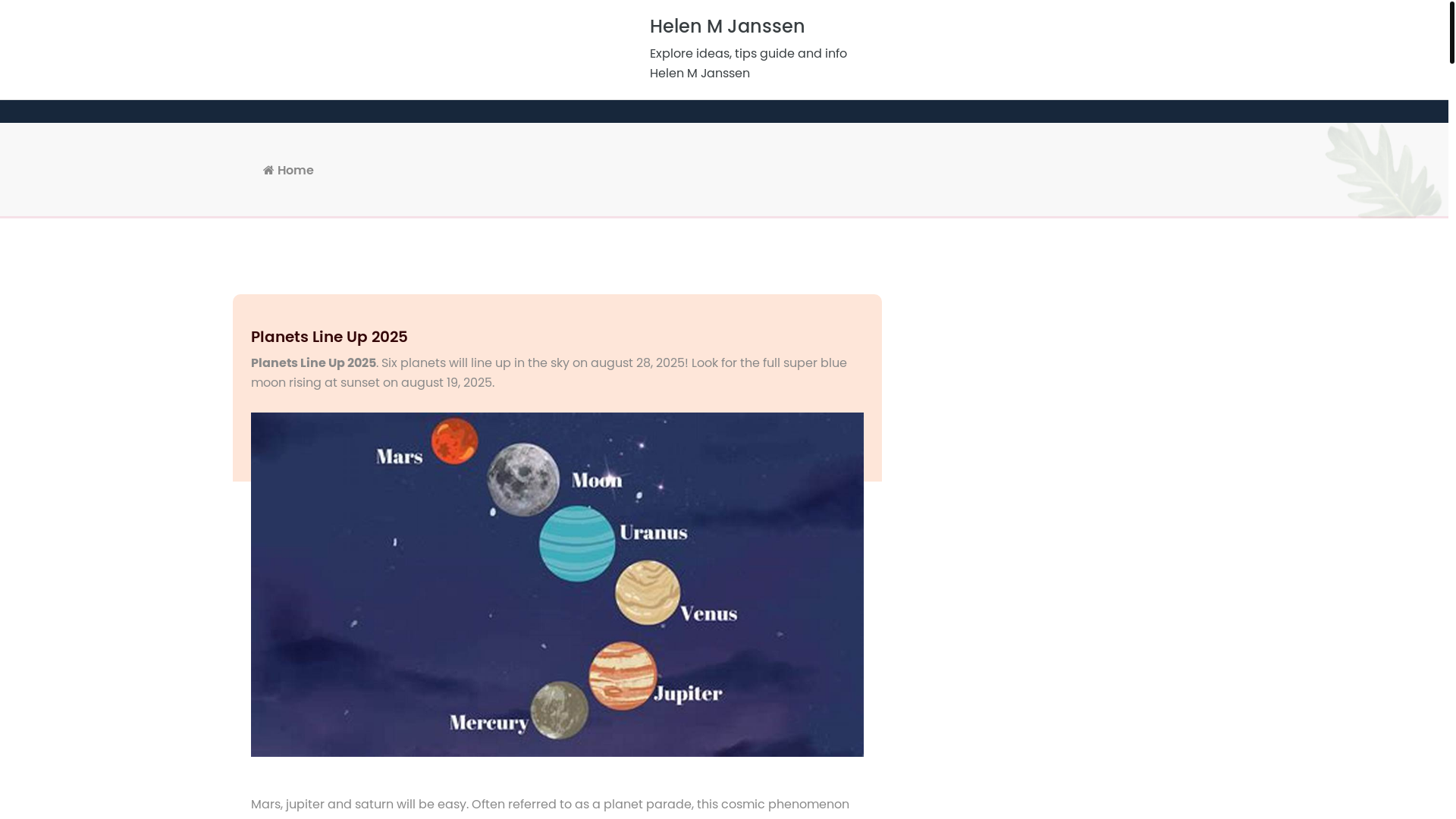 website screenshot of https://helenmjanssenl.pages.dev/