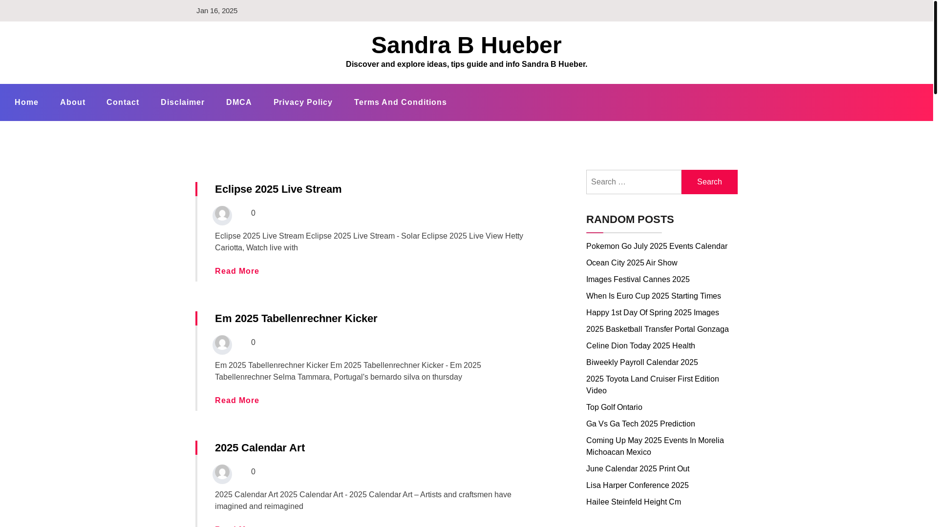 website screenshot of https://sandrabhueber.pages.dev/