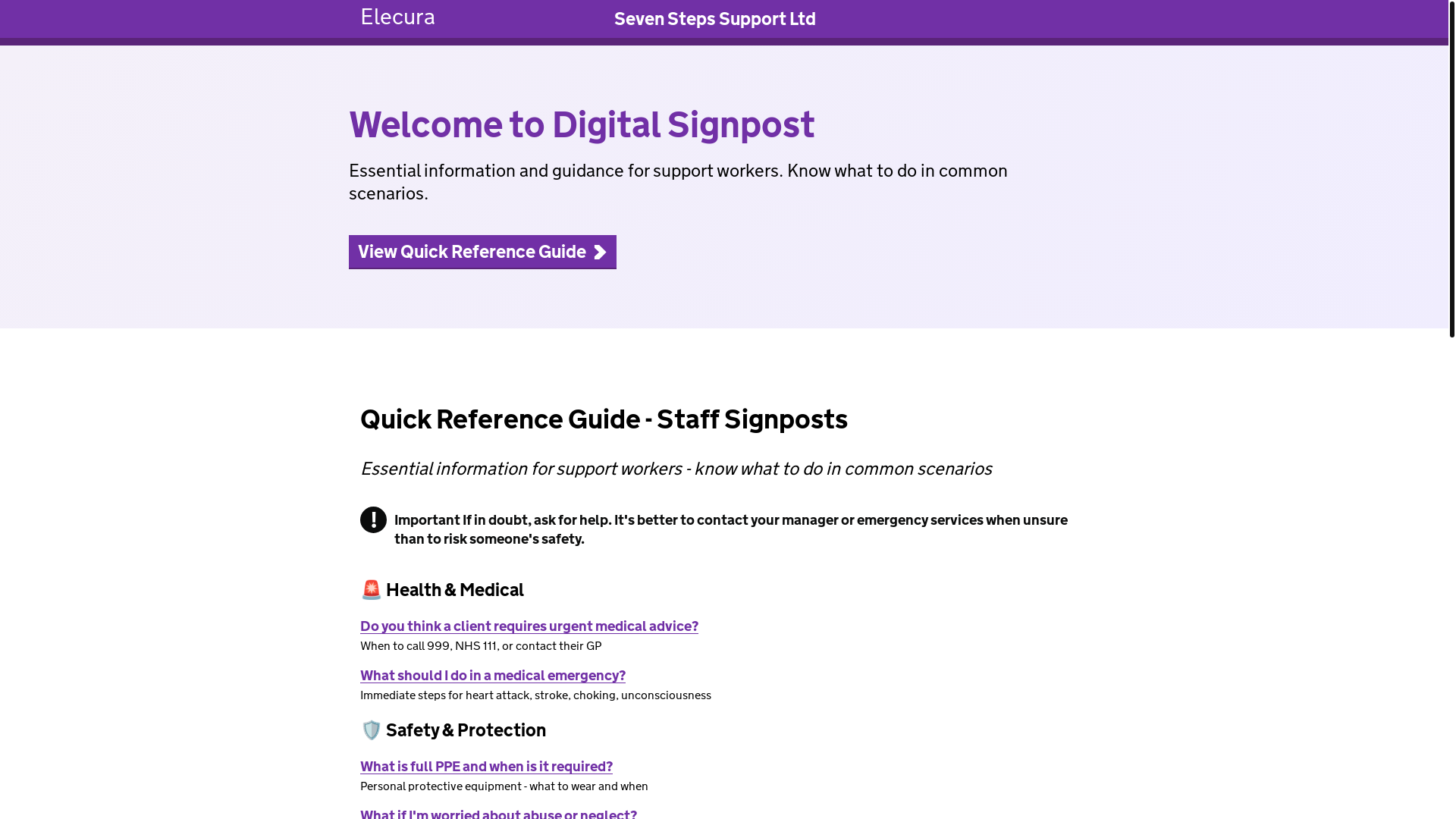 website screenshot of https://signpost-csq.pages.dev/