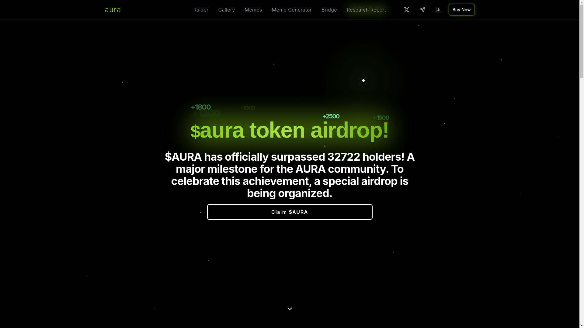 website screenshot of https://claim-infiniteaura.live/