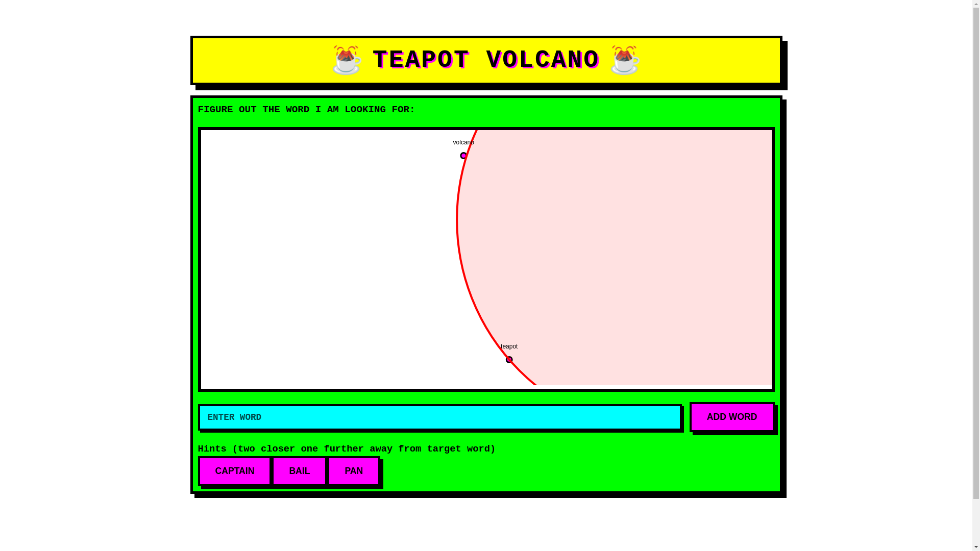 website screenshot of https://teapotvolcano.com/
