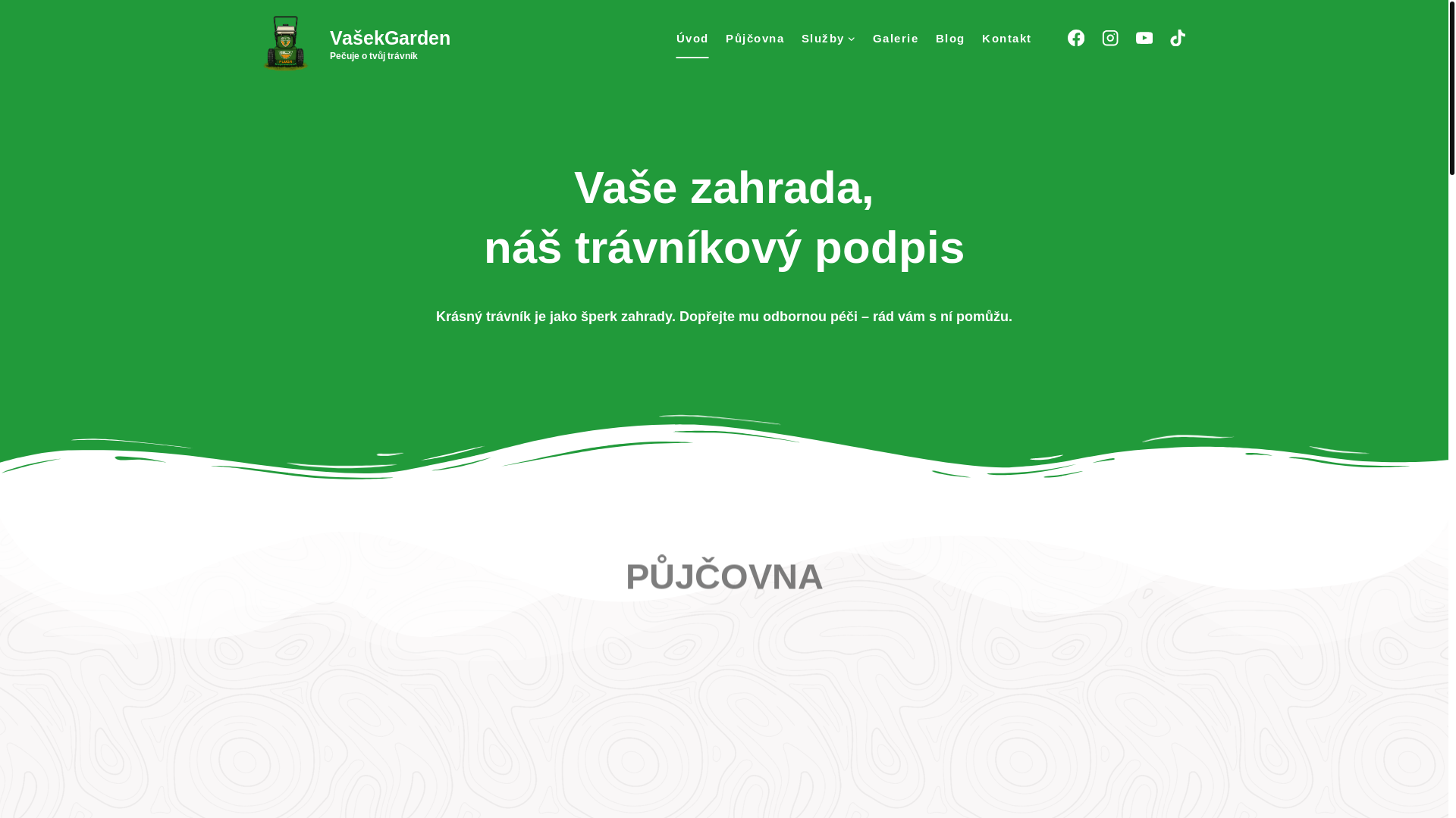 website screenshot of https://vasekgarden.cz/