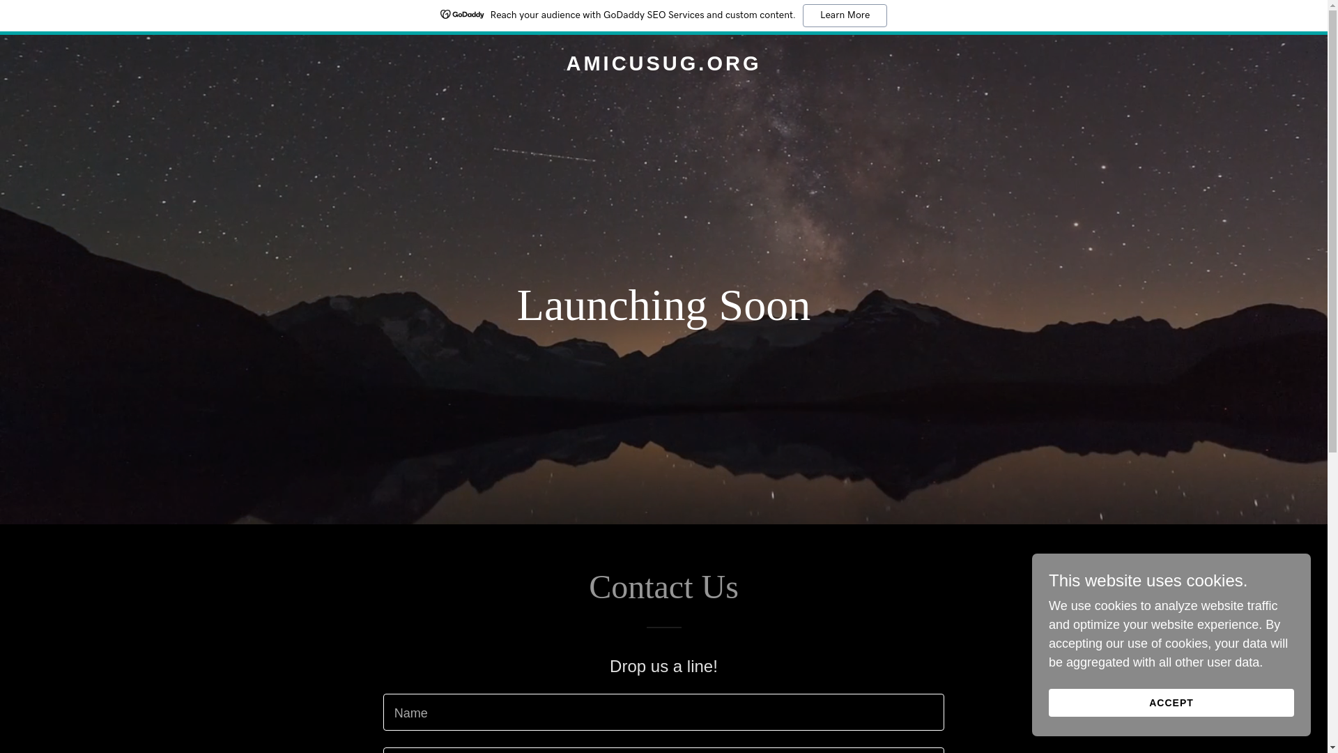 website screenshot of https://amicusug.org/