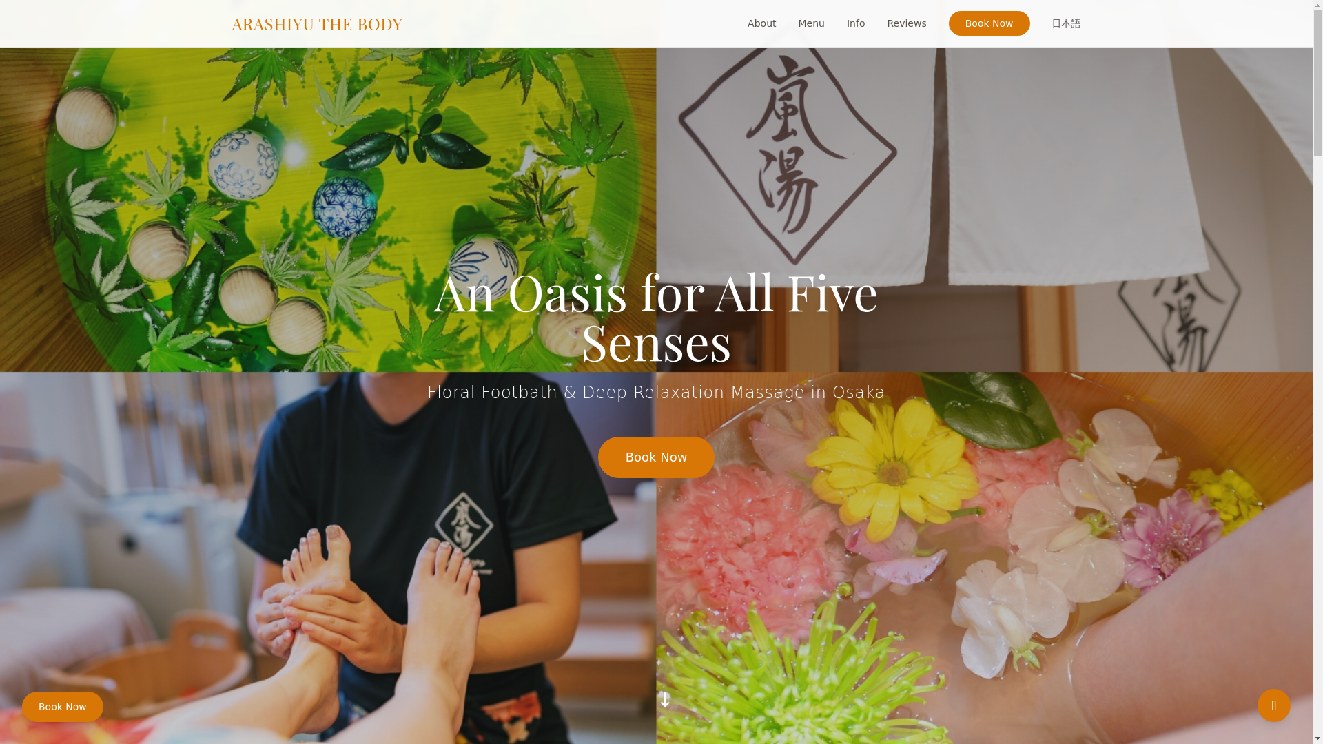 website screenshot of https://arashiyuthebody.com/