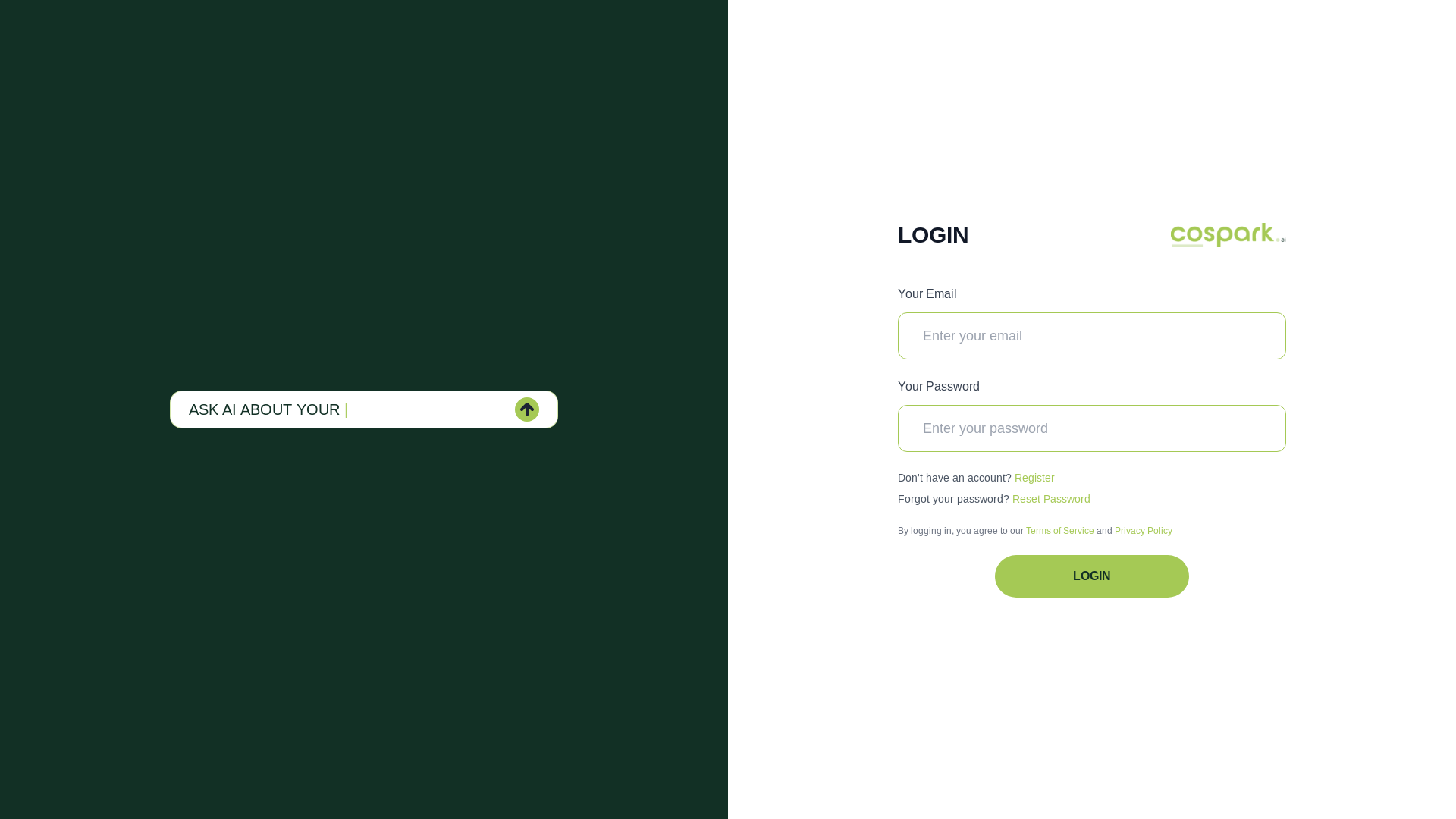 website screenshot of https://co-spark-ai-frontend.pages.dev/