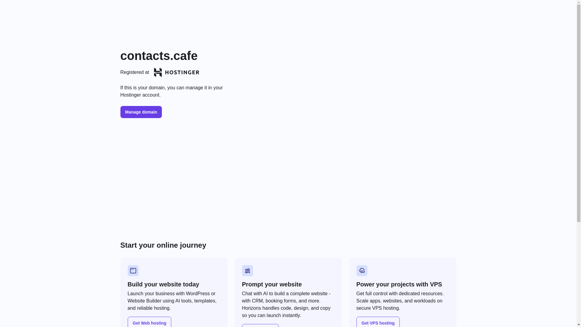 website screenshot of https://contacts.cafe/