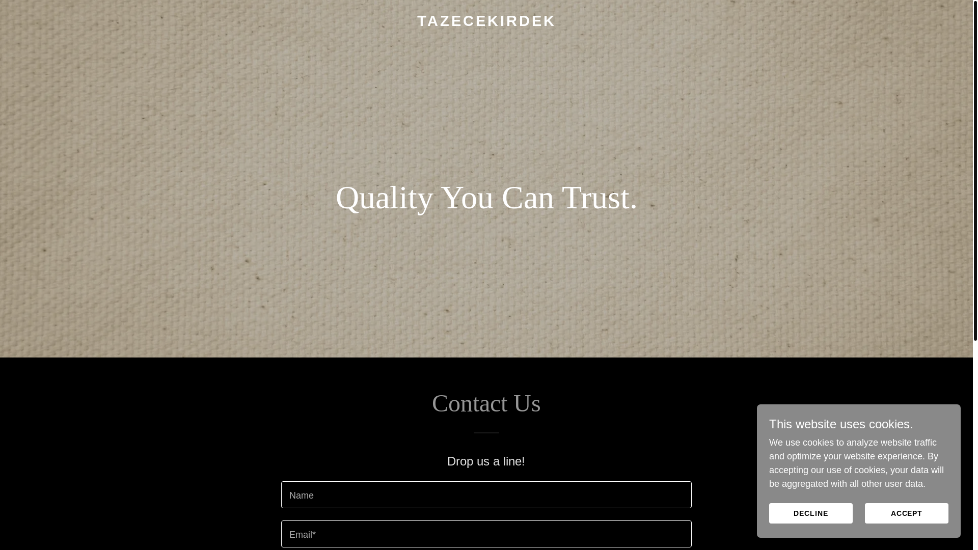 website screenshot of https://tazecekirdek.com/