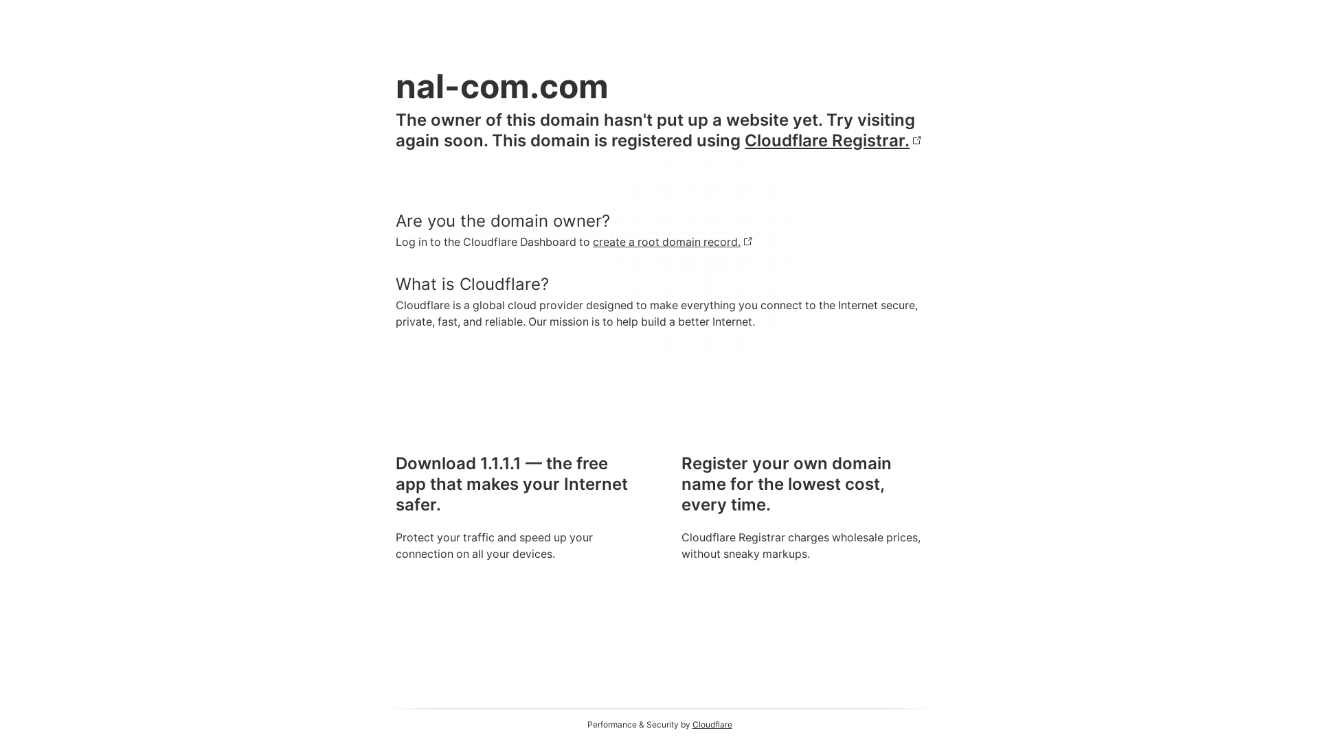 website screenshot of https://nal-com.com/