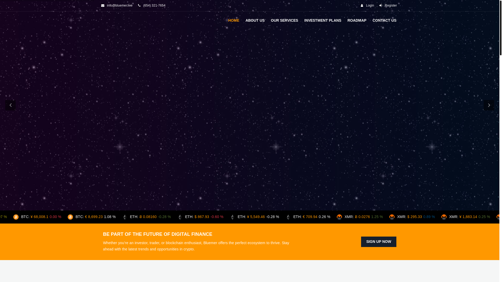 website screenshot of http://bluemer.live/