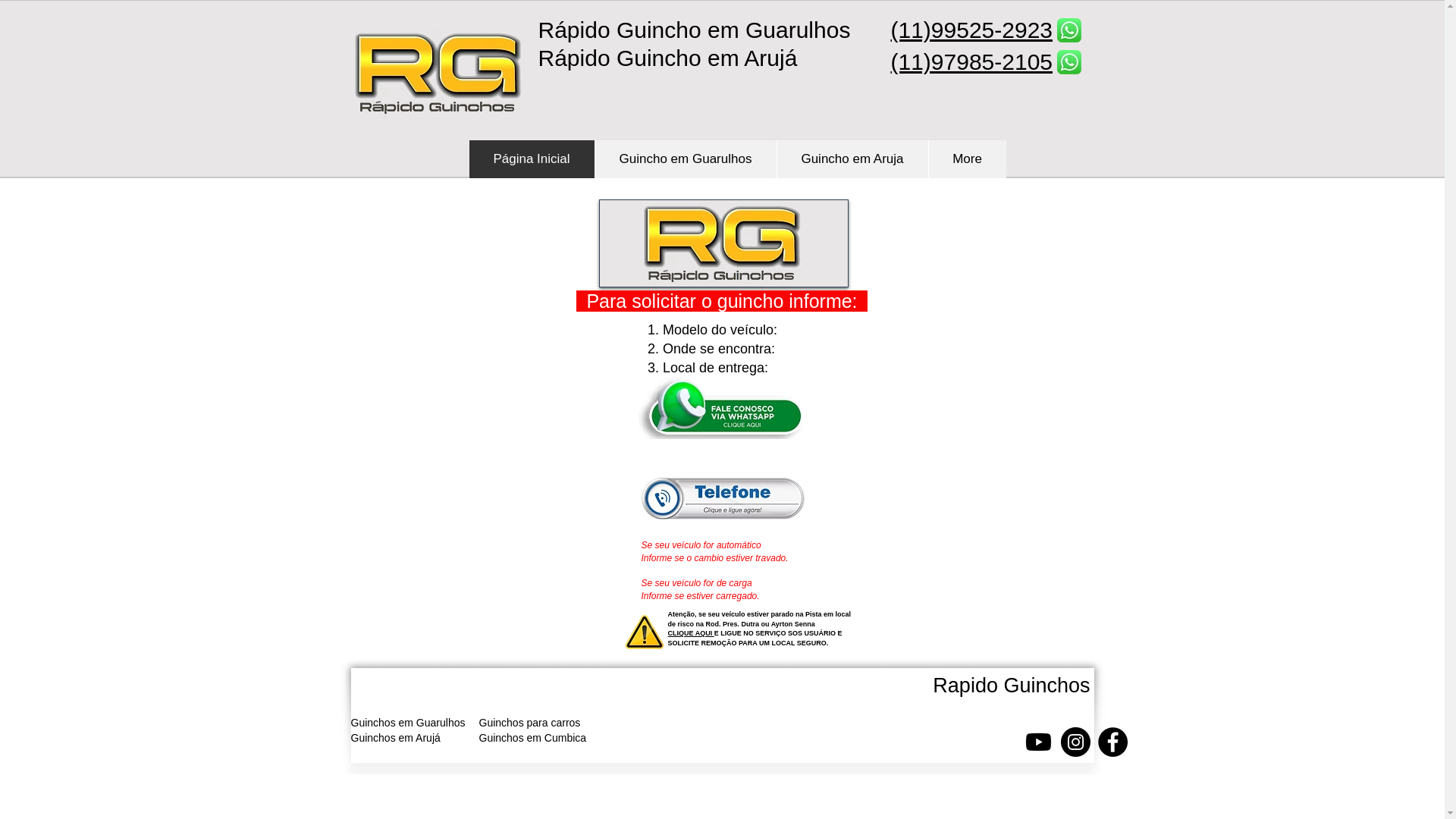 website screenshot of https://rapidoguinchos.com/