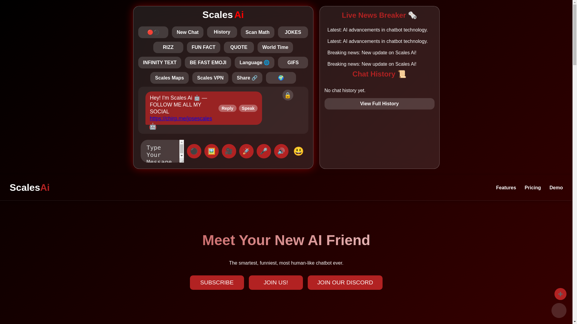 website screenshot of https://scalesaibot.com/