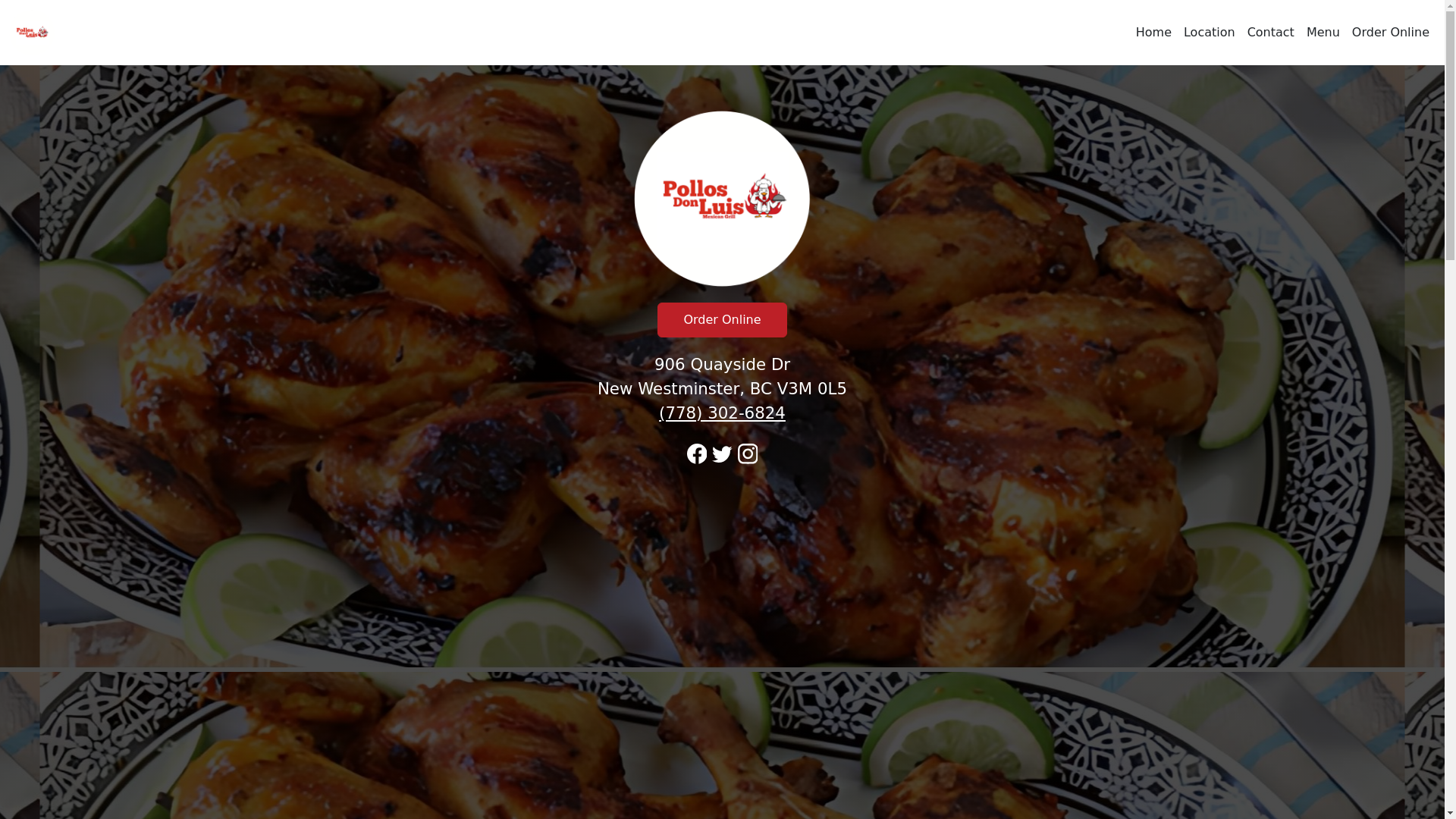 website screenshot of https://pollosdonluismexicangrillbc.com/