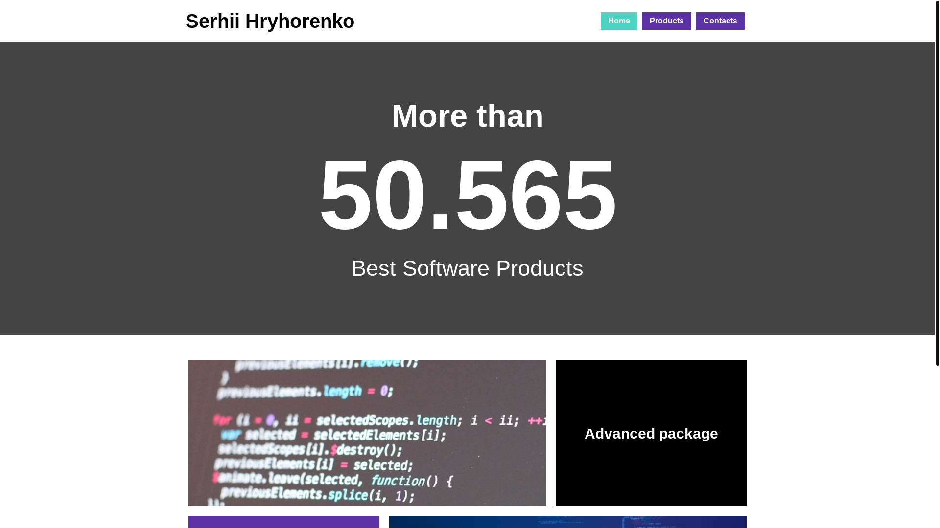 website screenshot of https://serhiihryhorenko.com/