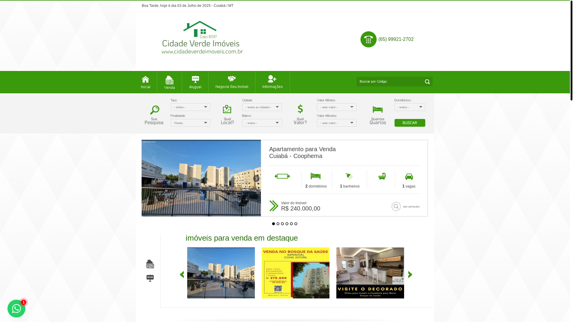 website screenshot of https://gargioniimoveis.com.br/