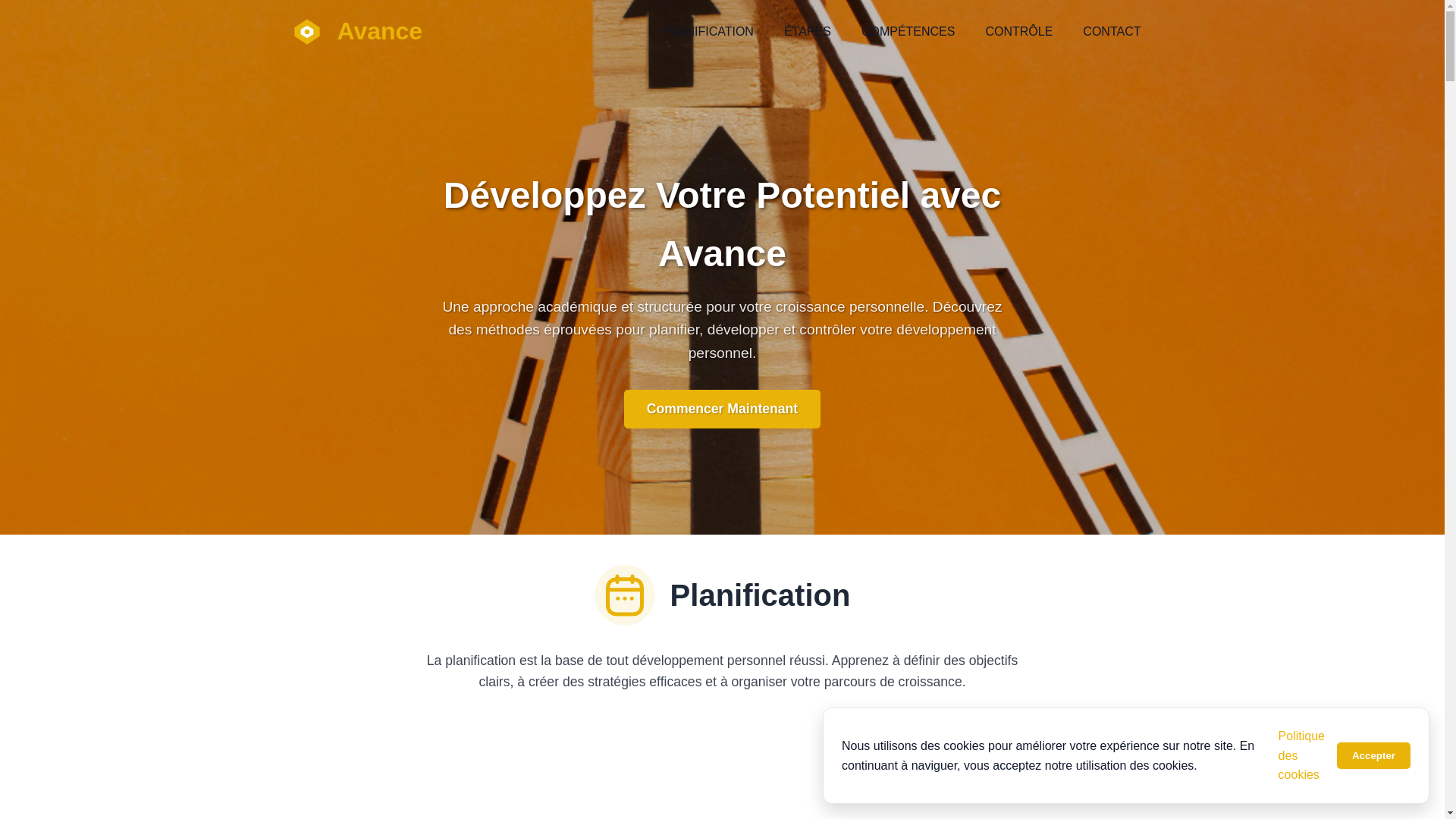 website screenshot of https://avance.ink/