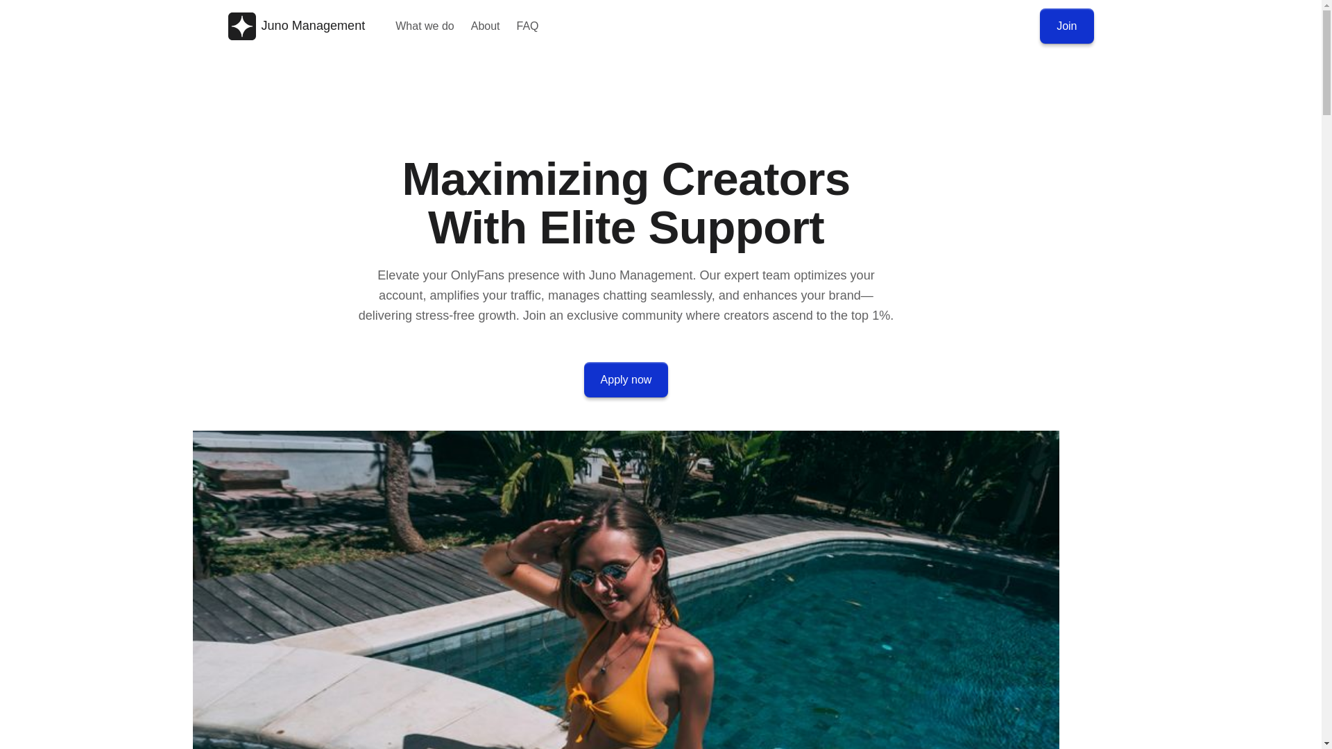 website screenshot of https://junomanagement.us/